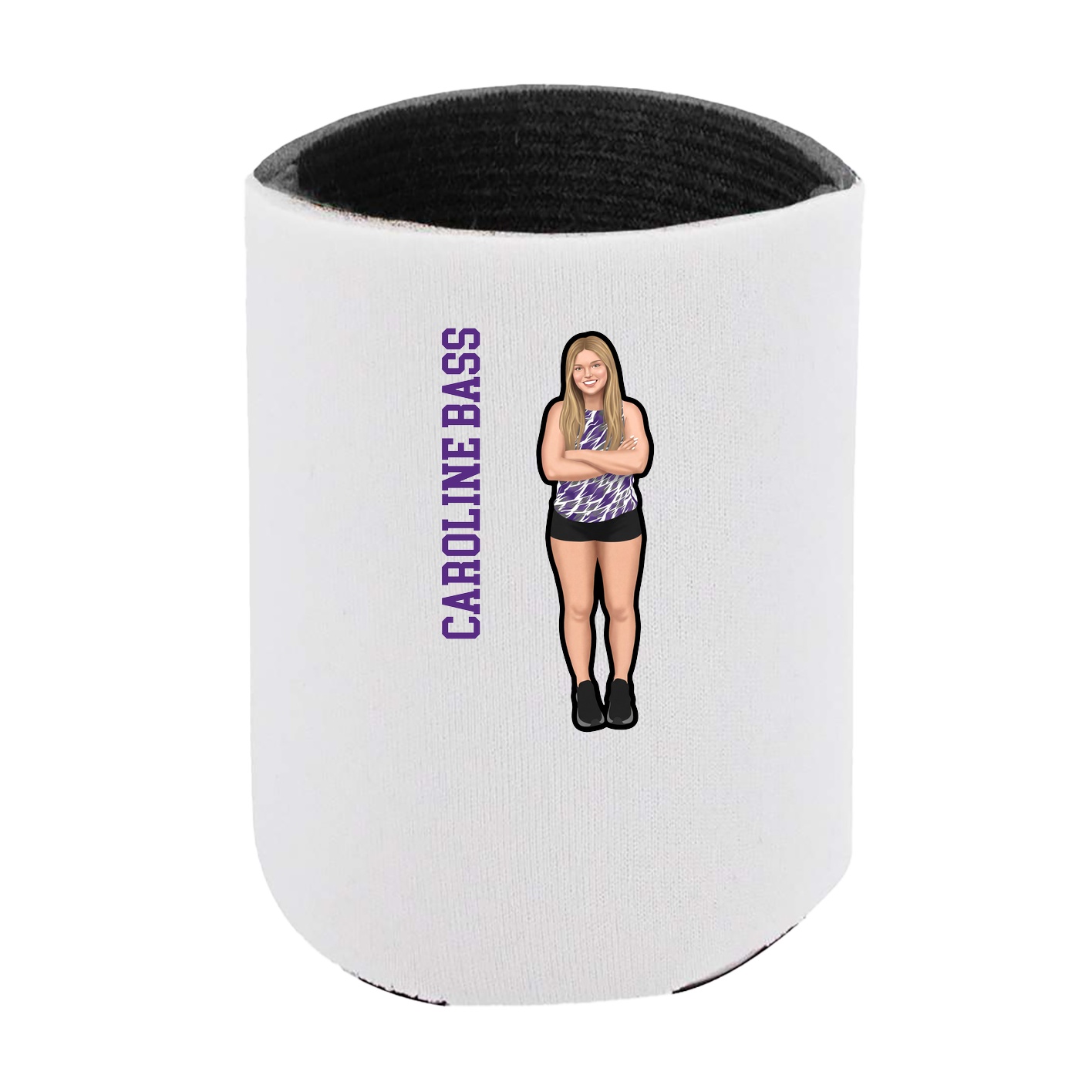Can Holder — Name Vertical in White