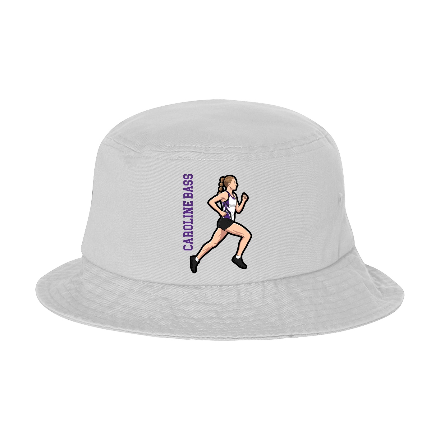 Bucket Cap — Name Vertical in White