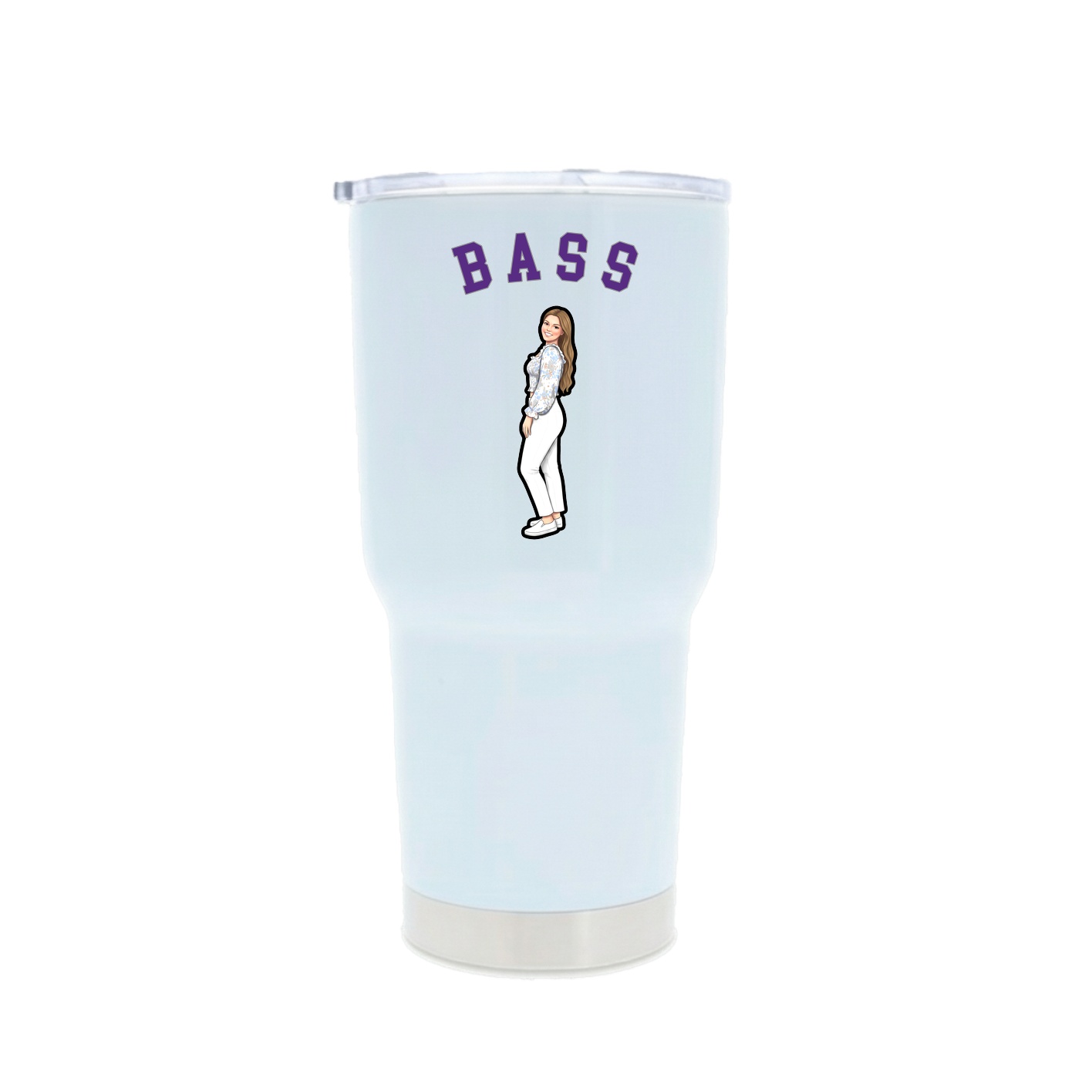 30oz Stainless Steel Tumbler — Shirsey Arch in White