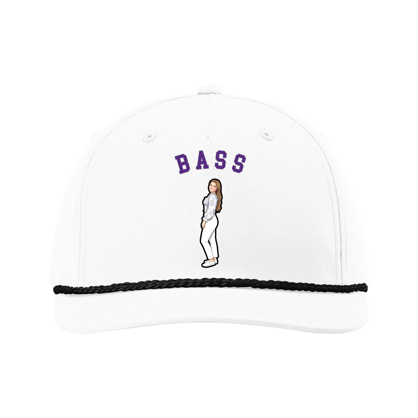 Five-Panel Classic Rope Cap — Shirsey Arch in White