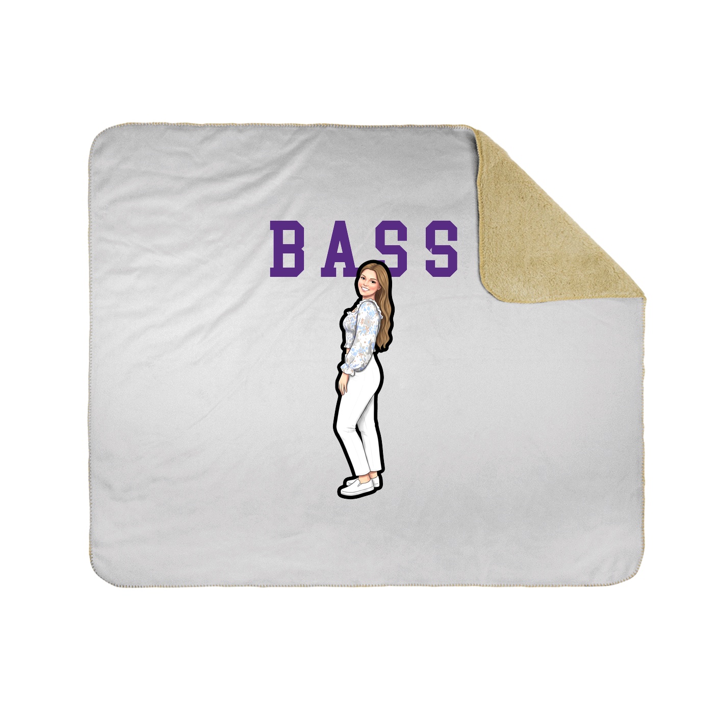 Throw Blanket — Shirsey in White
