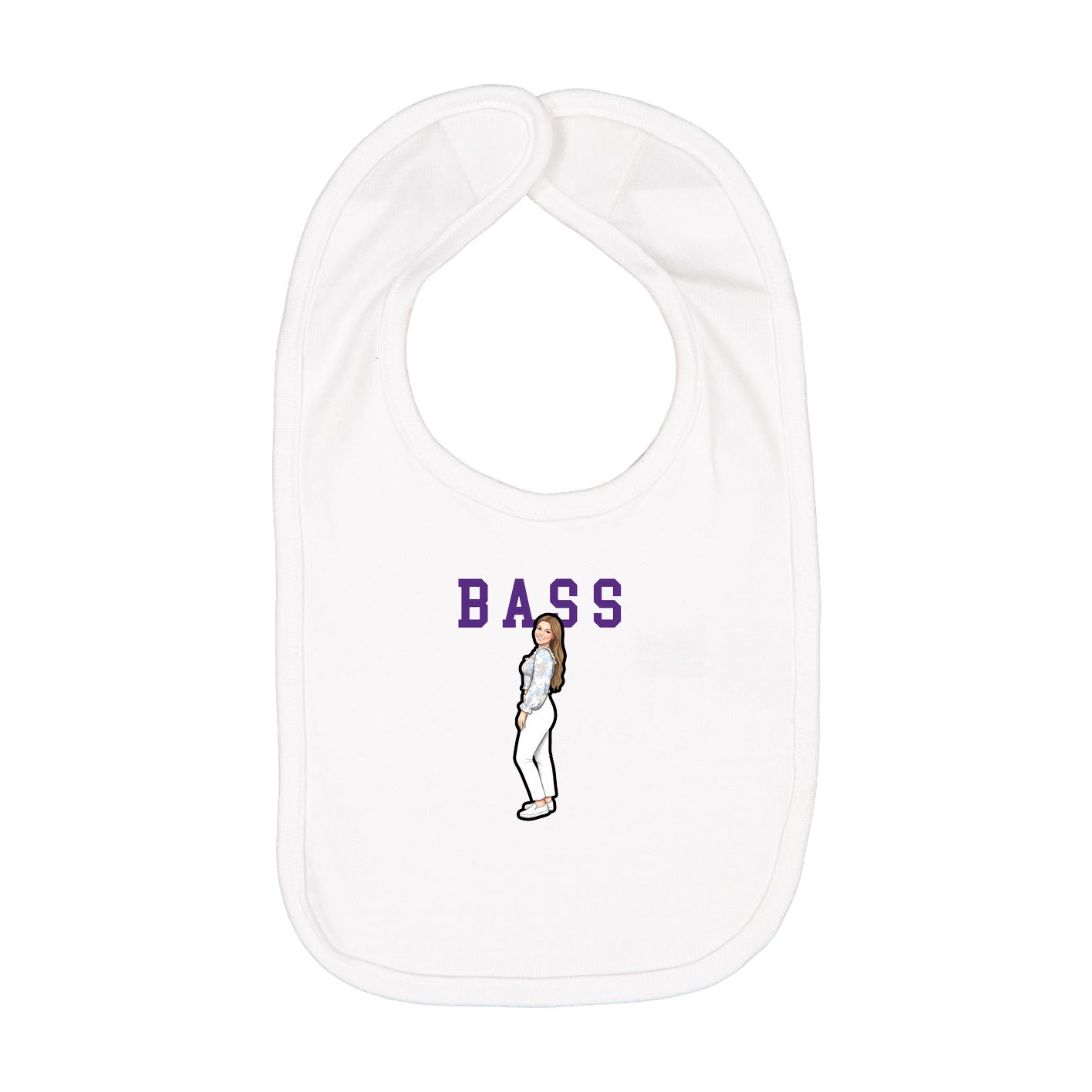 Infant Bib — Shirsey in White