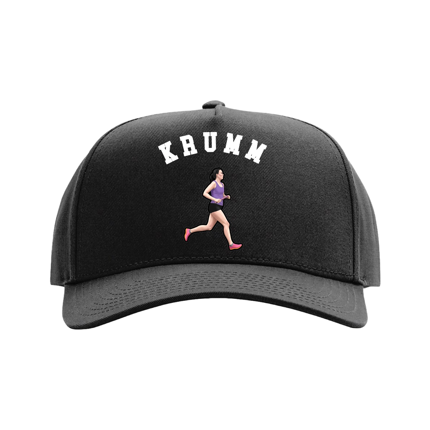 Full Fabric Five-Panel Champ Cap — Shirsey Arch in Black
