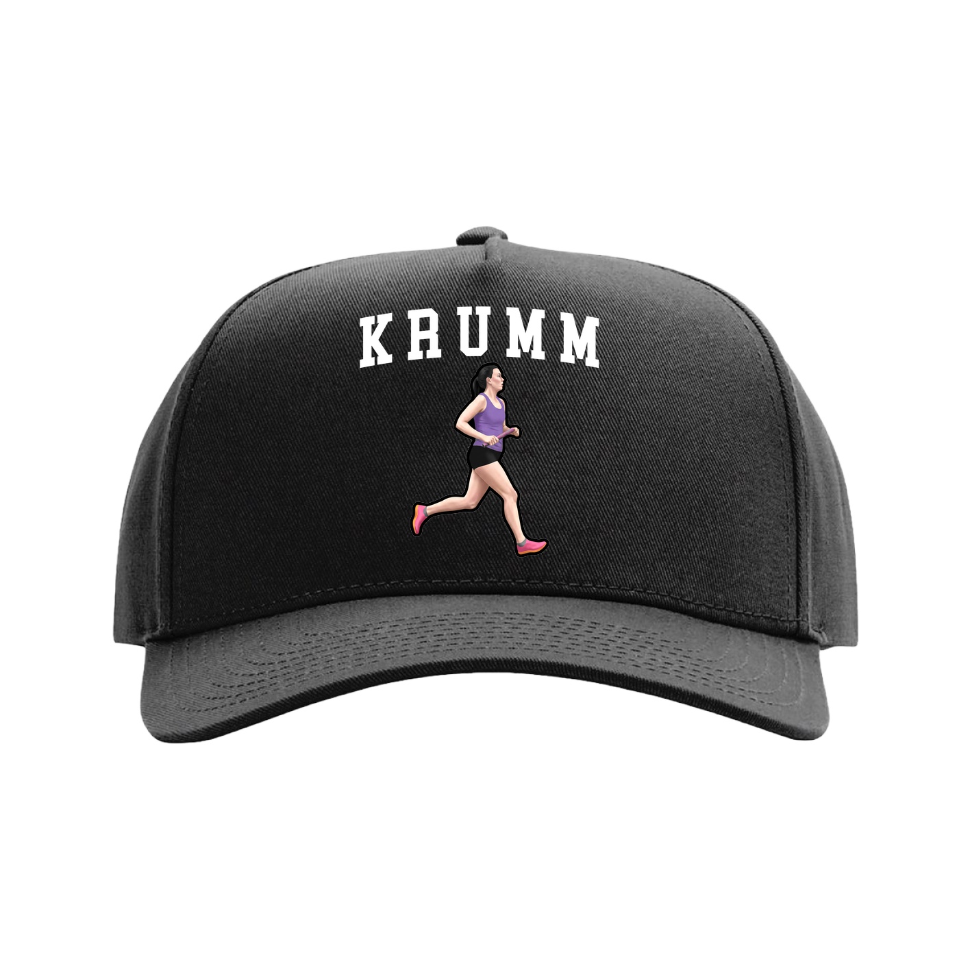 Full Fabric Five-Panel Champ Cap — Shirsey in Black