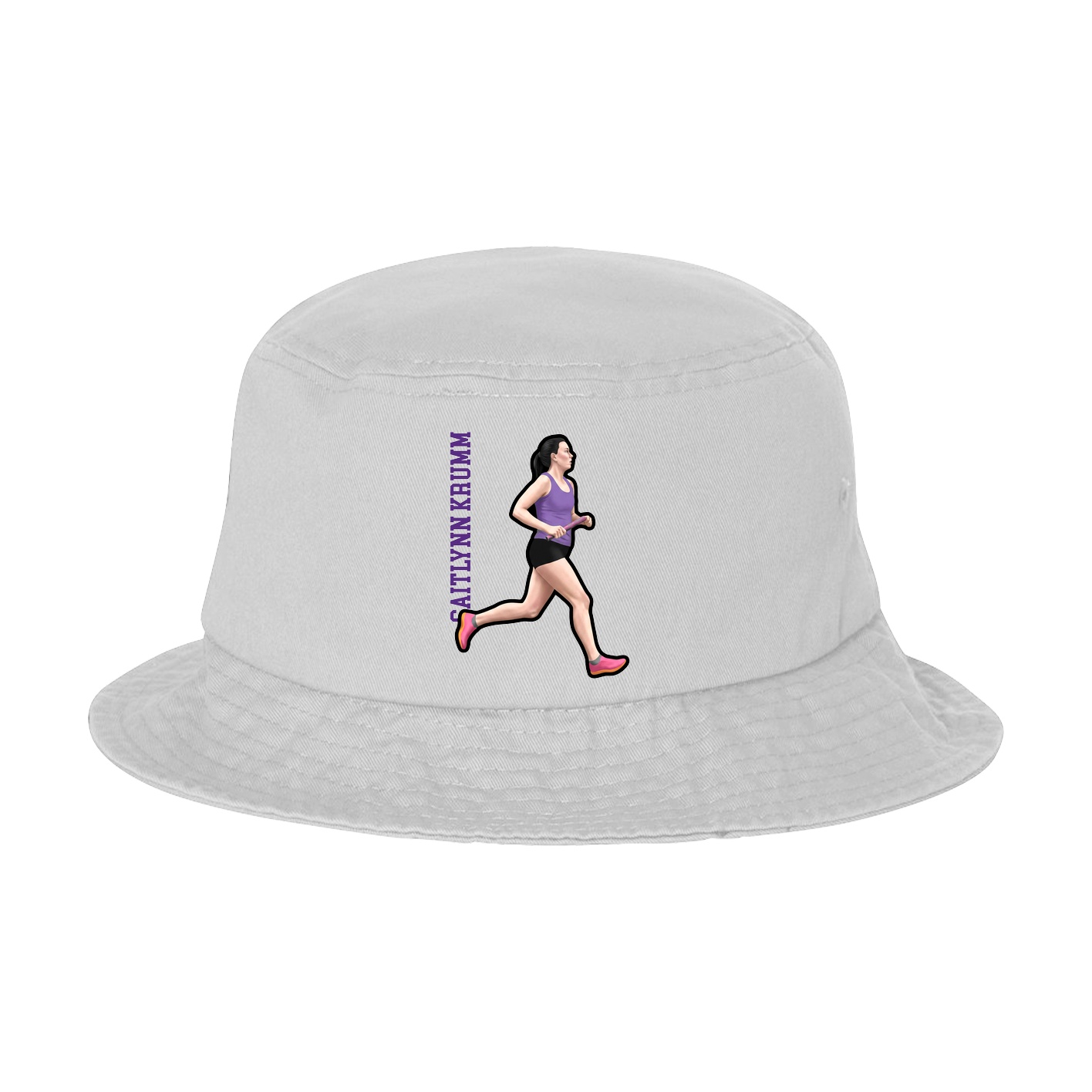 Bucket Cap — Name Vertical in White