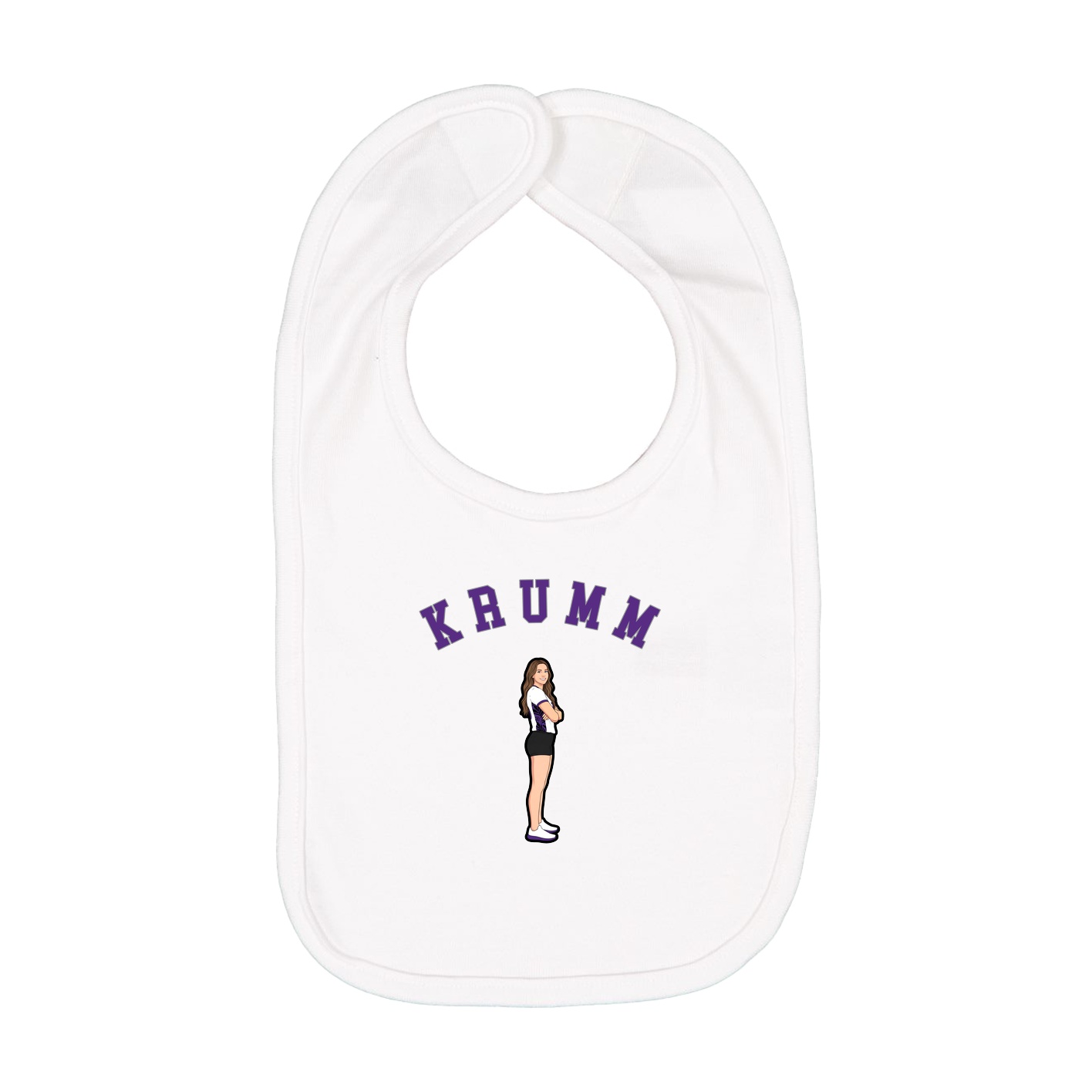 Infant Bib — Shirsey Arch in White