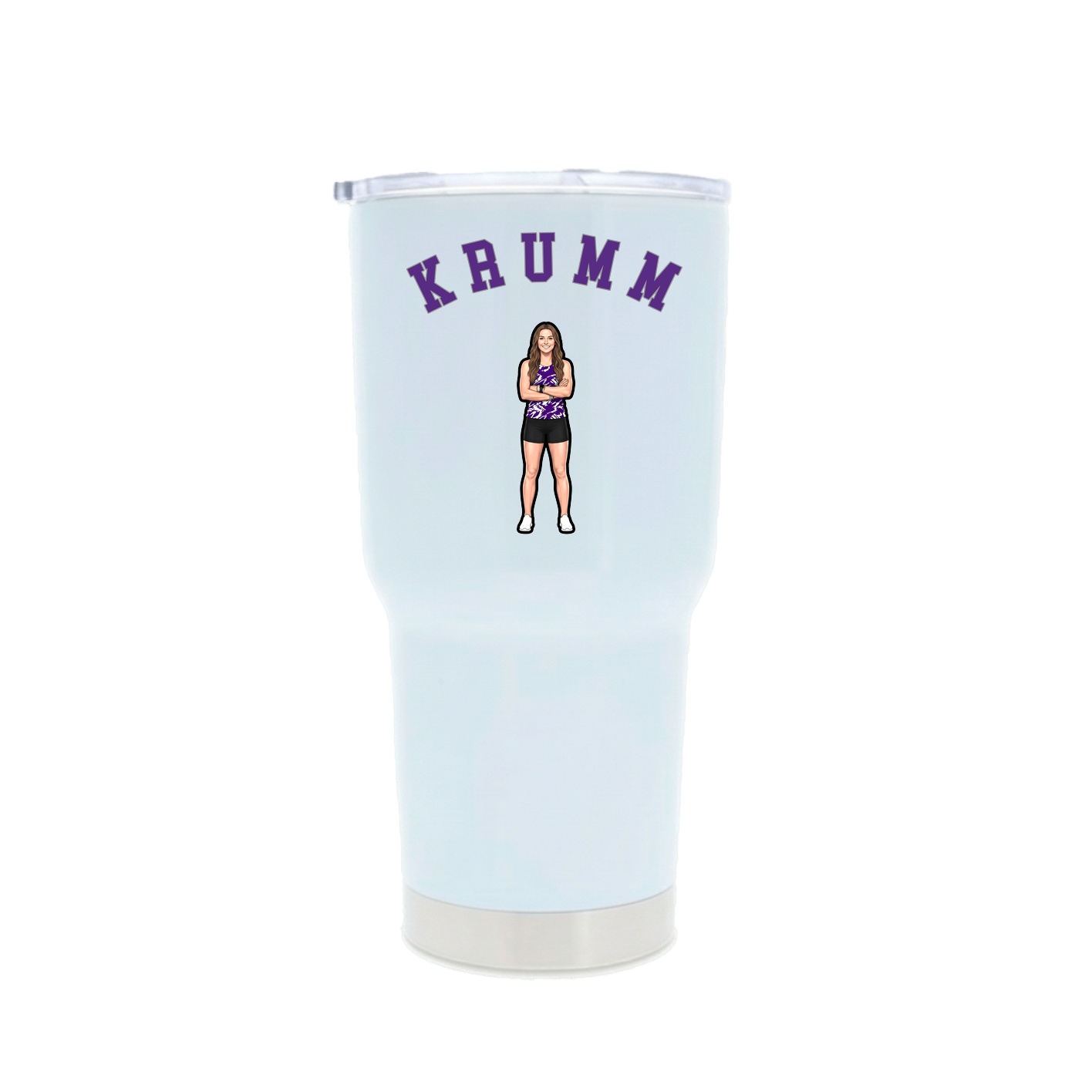 30oz Stainless Steel Tumbler — Shirsey Arch in White