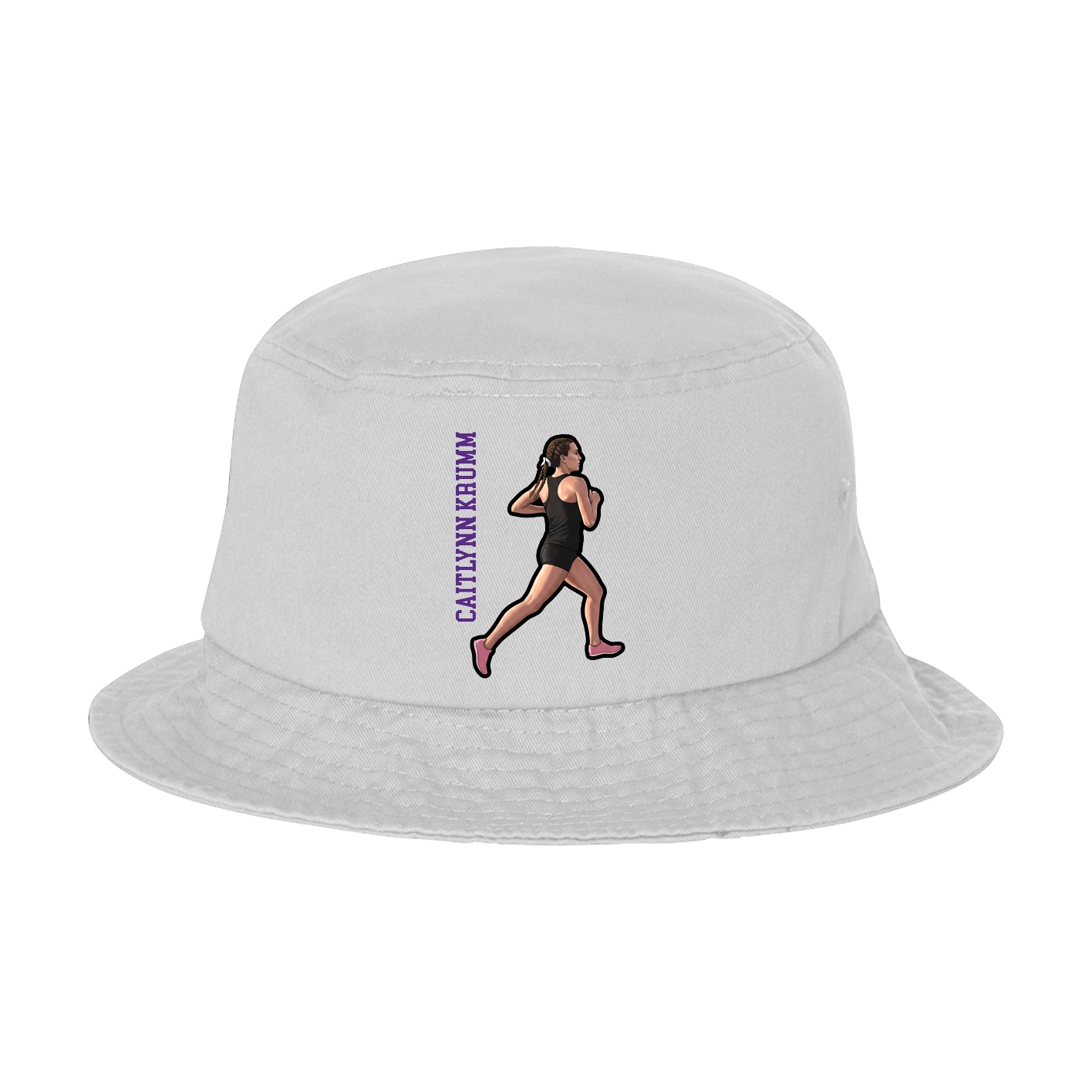 Bucket Cap — Name Vertical in White
