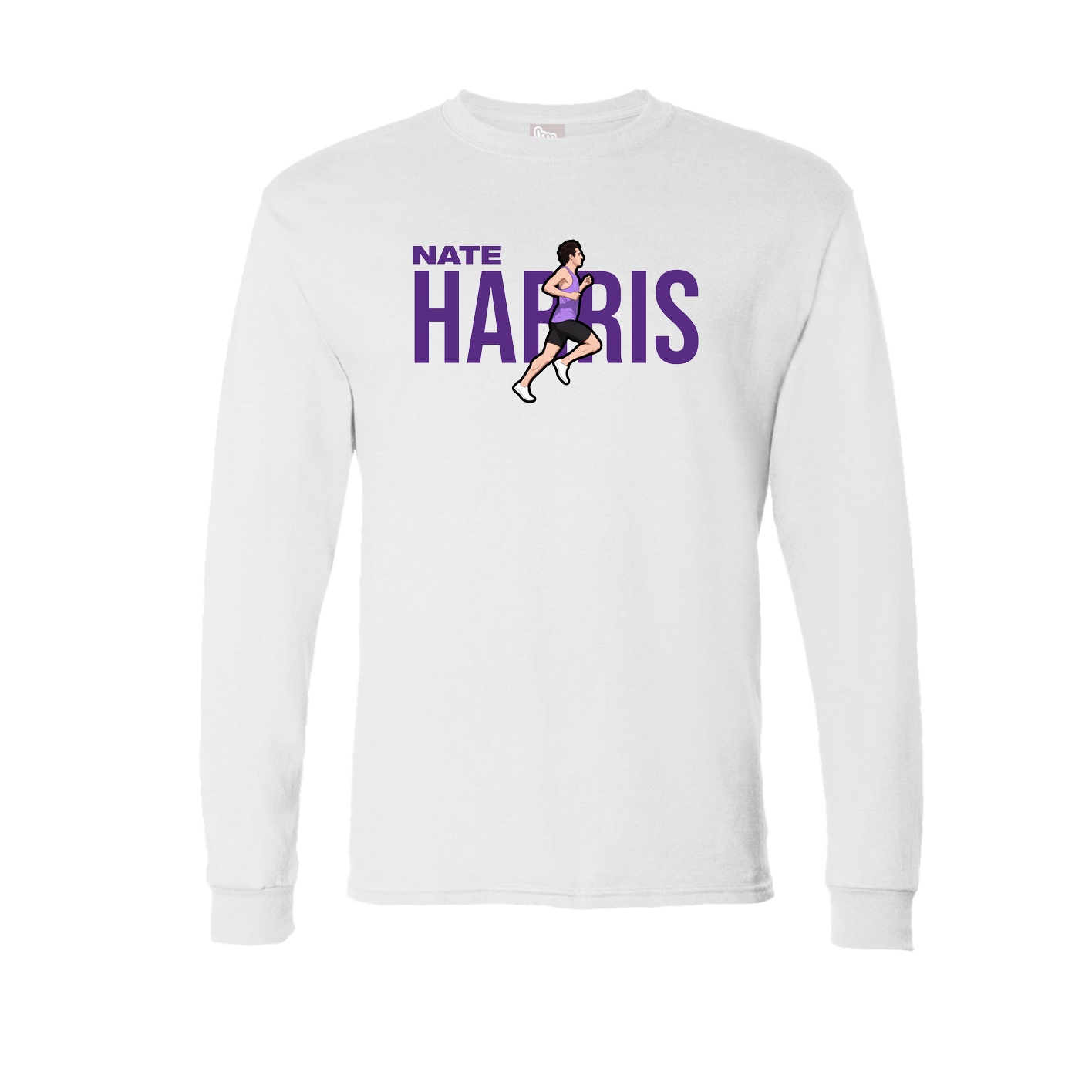 Long Sleeve Tee — Player Name in White
