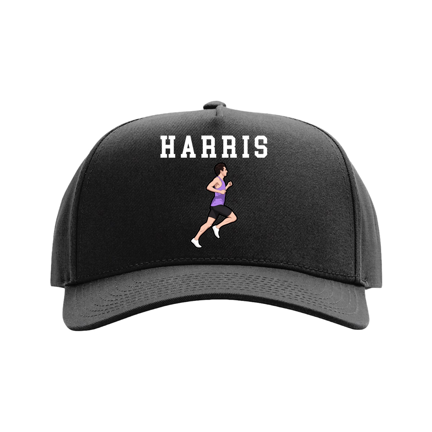 Full Fabric Five-Panel Champ Cap — Shirsey in Black