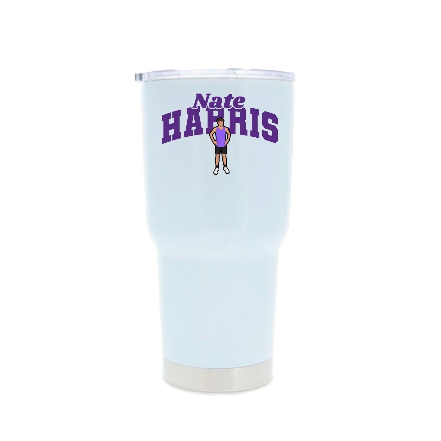 30oz Stainless Steel Tumbler — Signature Arch in White