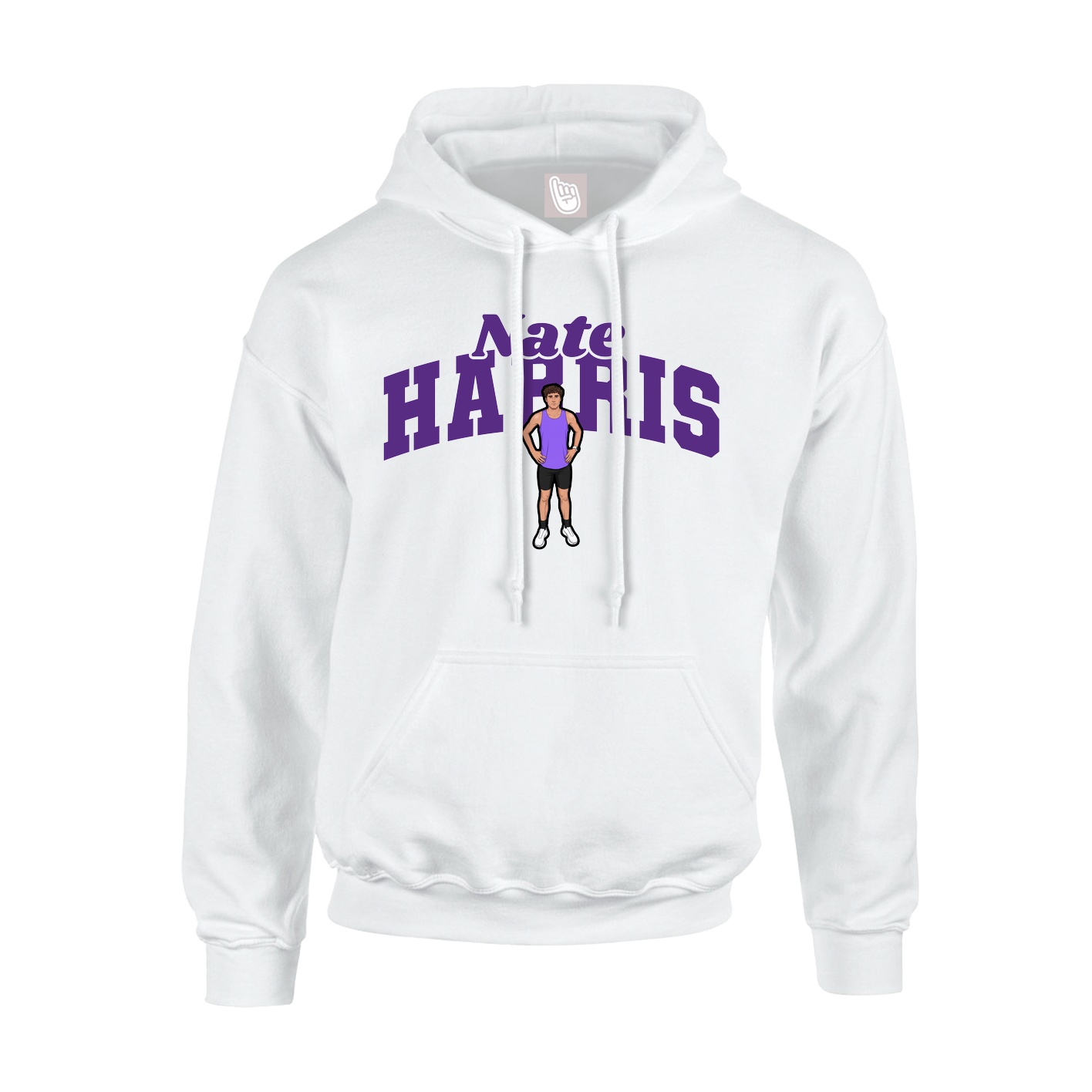 Hoodie — Signature Arch in White