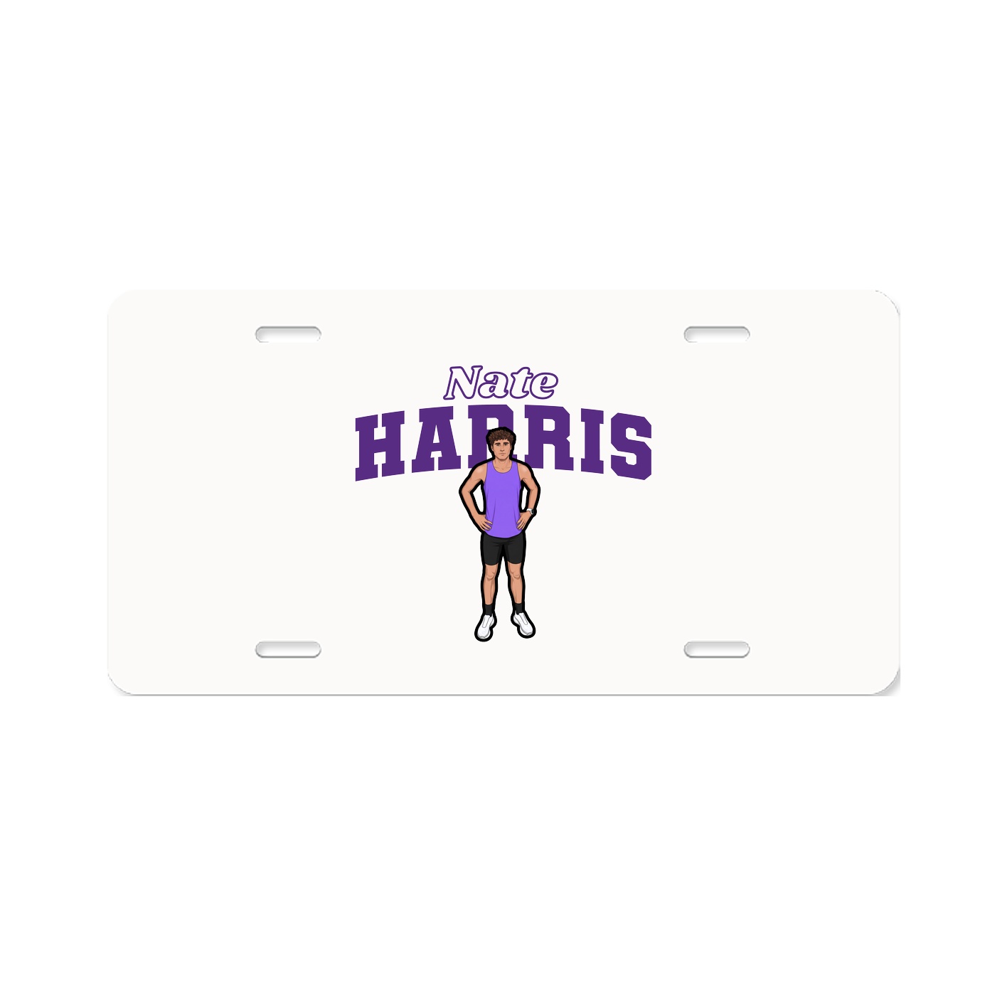 License Plate — Name Arch in Classic