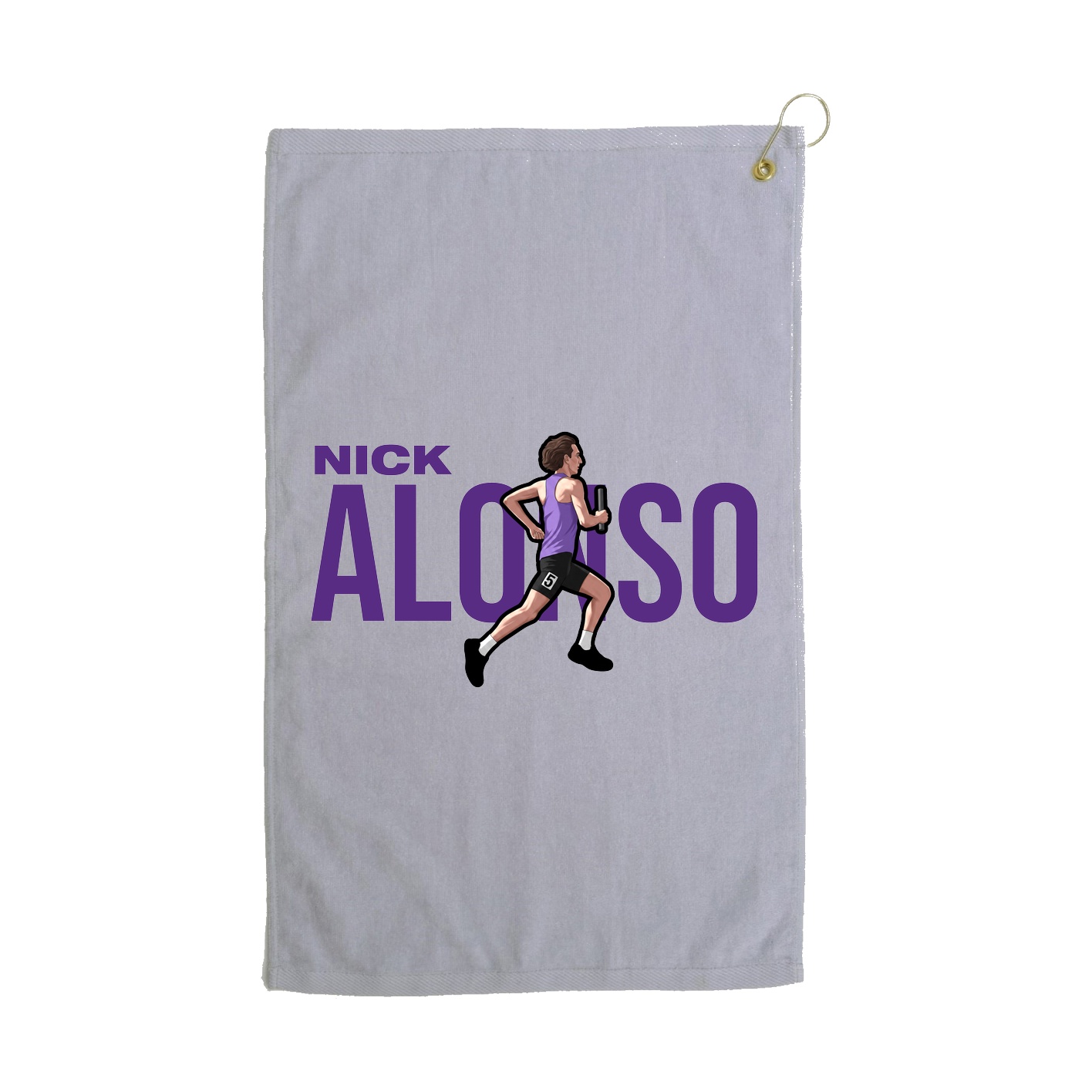Golf Towel — Player Name in Grey
