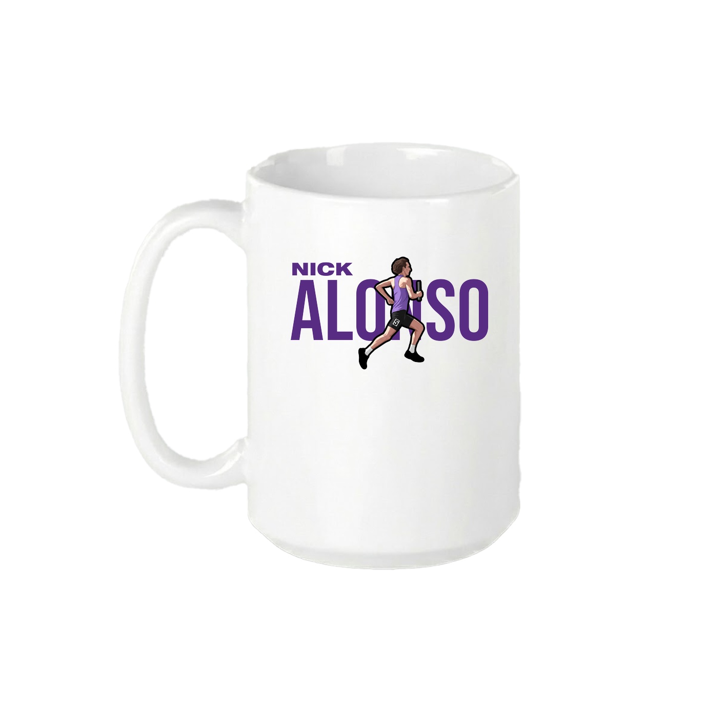 15oz Coffee Mug — Player Name in White