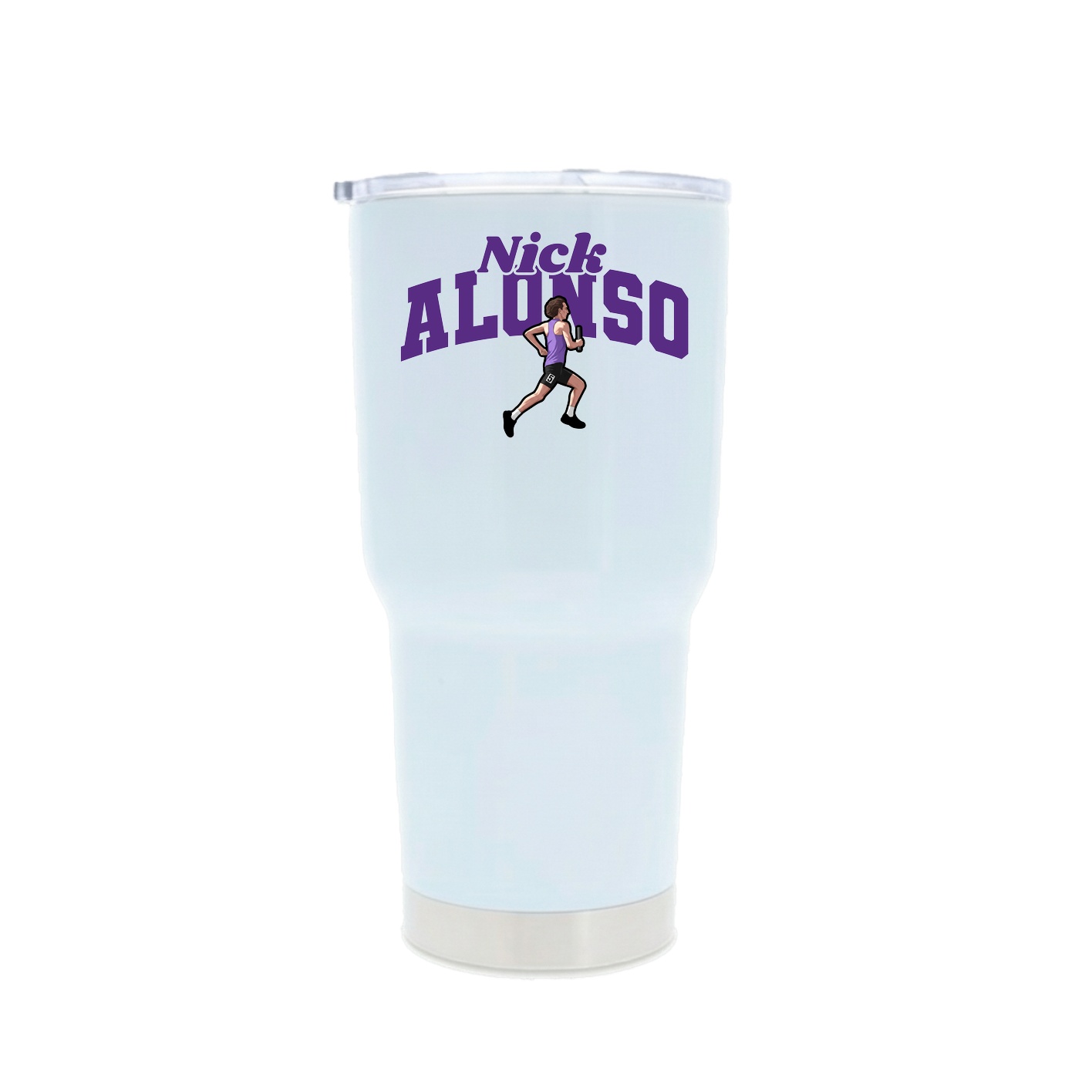 30oz Stainless Steel Tumbler — Signature Arch in White