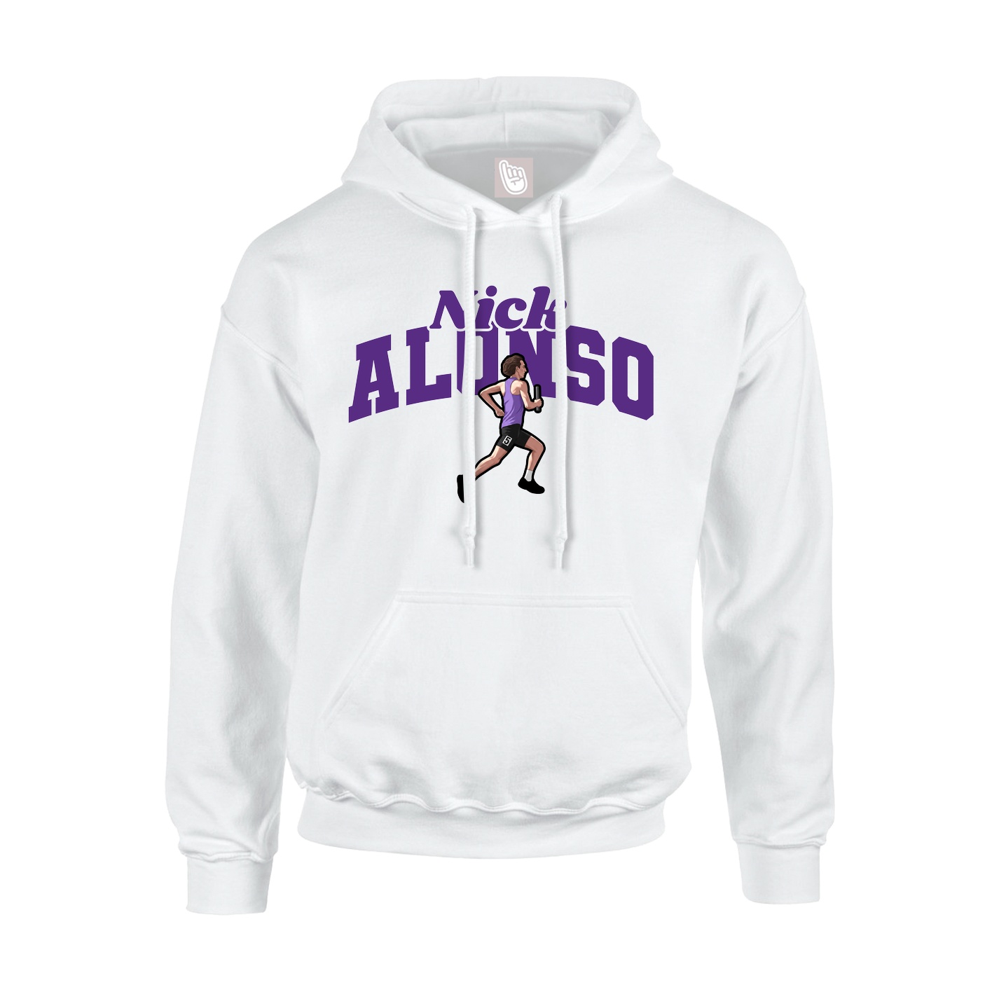 Hoodie — Signature Arch in White