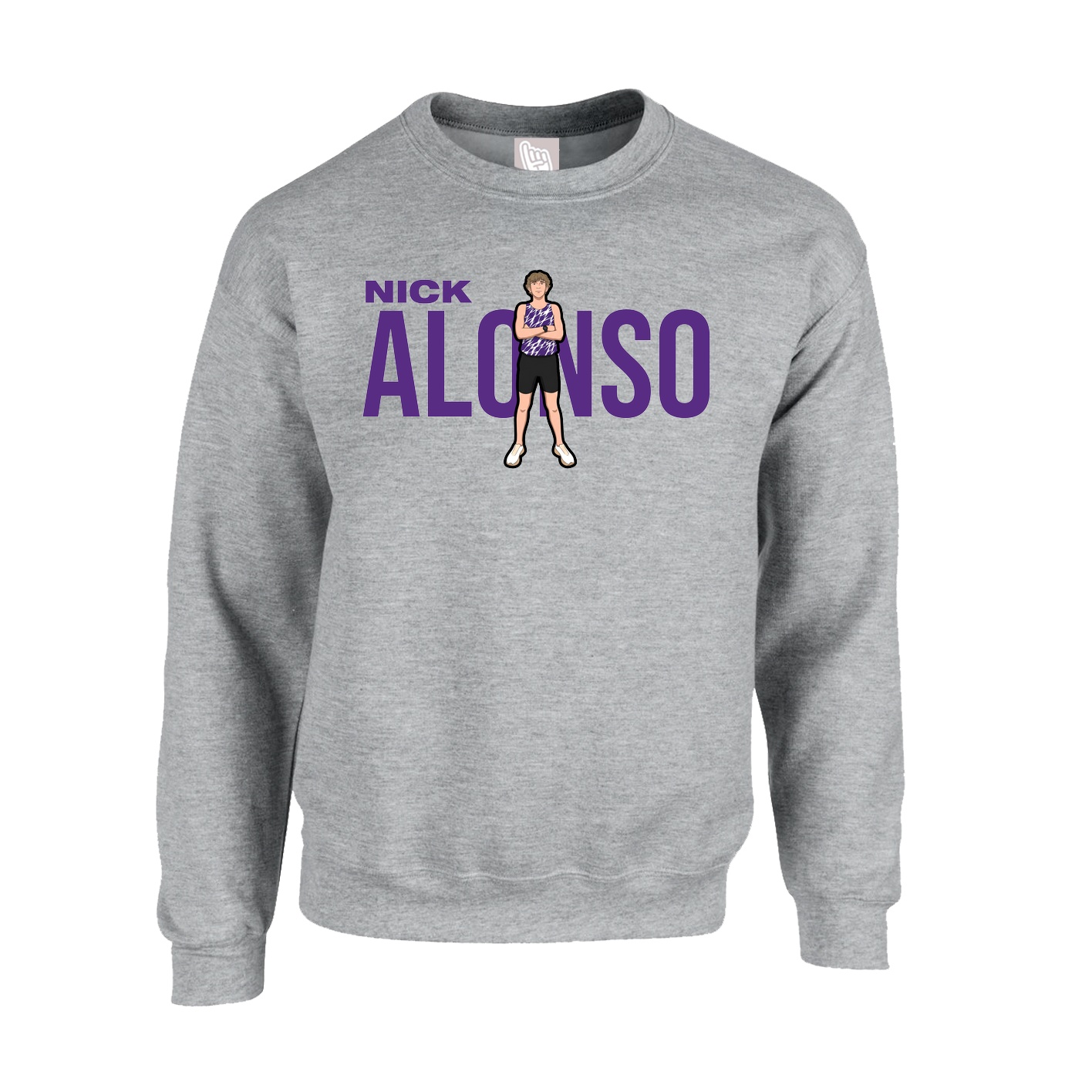 Fleece Crew — Player Name in Grey