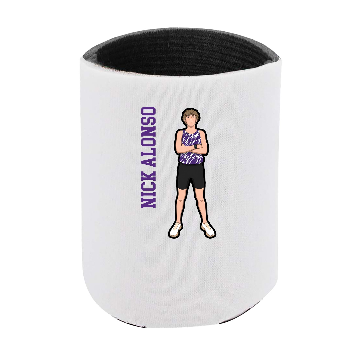 Can Holder — Name Vertical in White