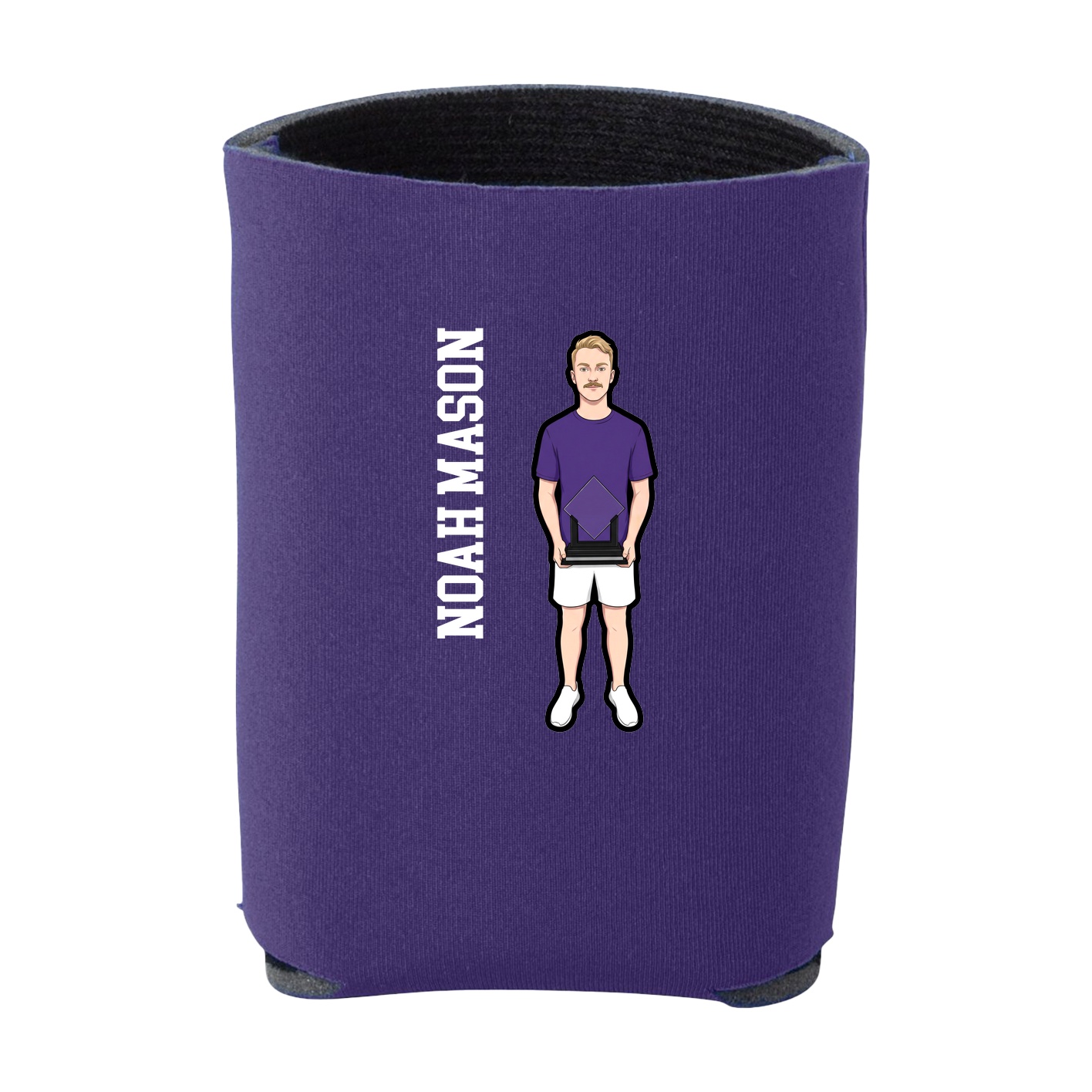 Can Holder — Name Vertical in Purple