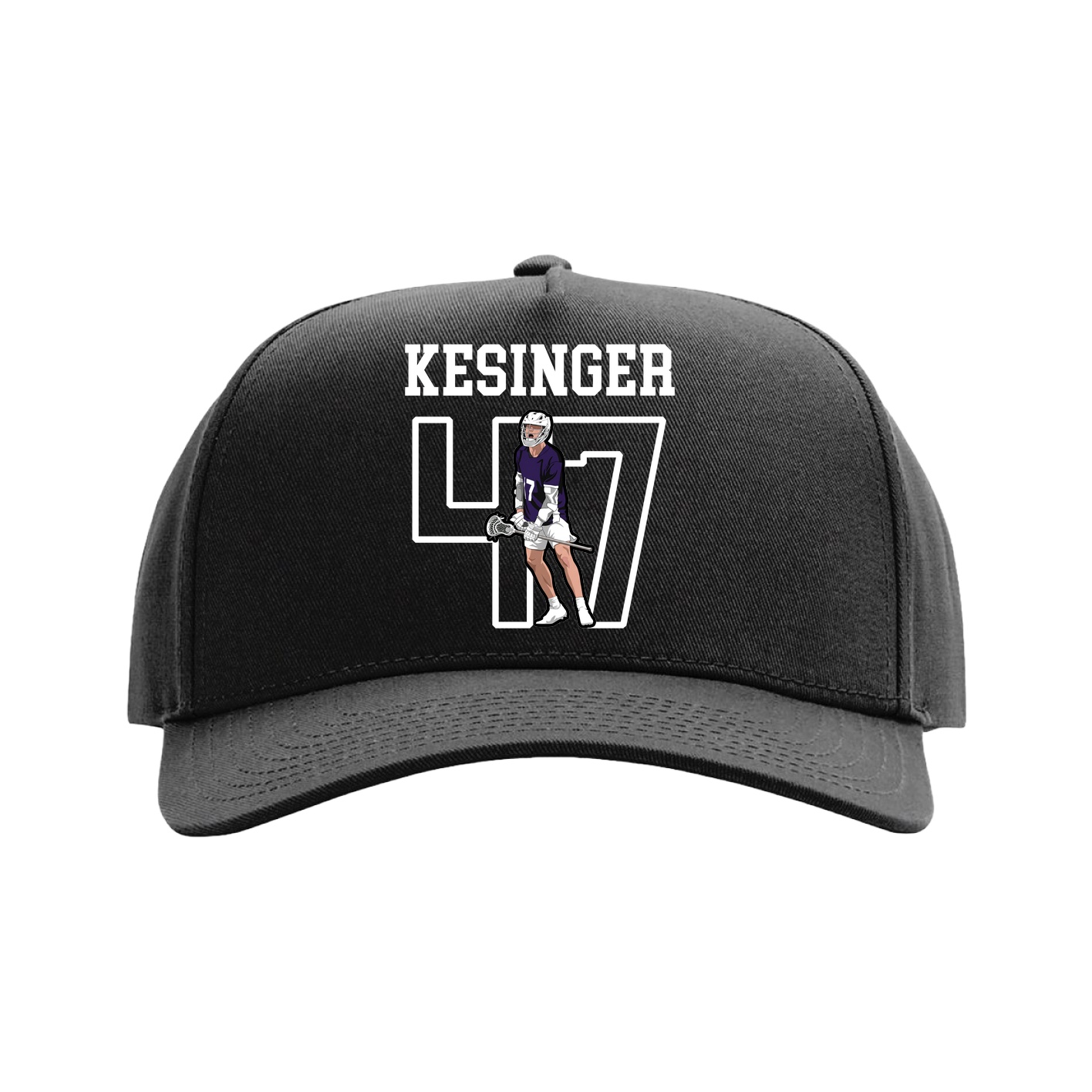 Full Fabric Five-Panel Champ Cap — Shirsey in Black