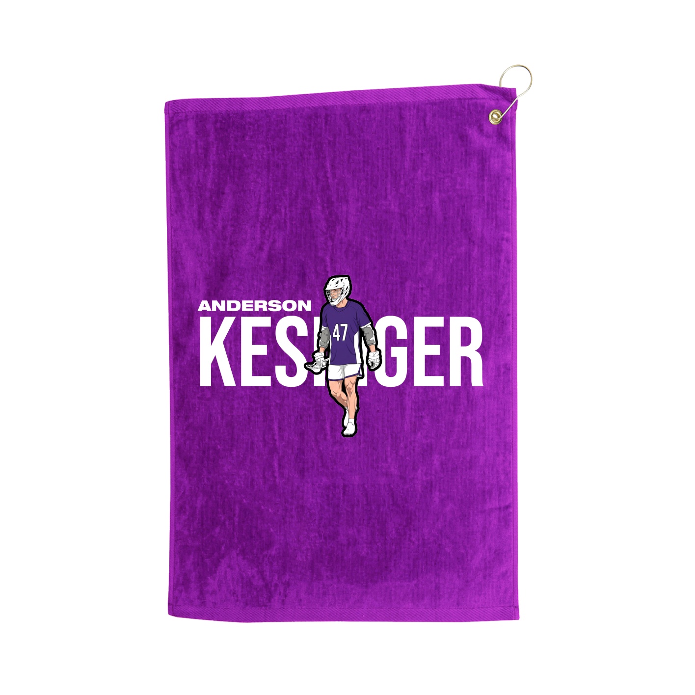 Golf Towel — Player Name in Purple