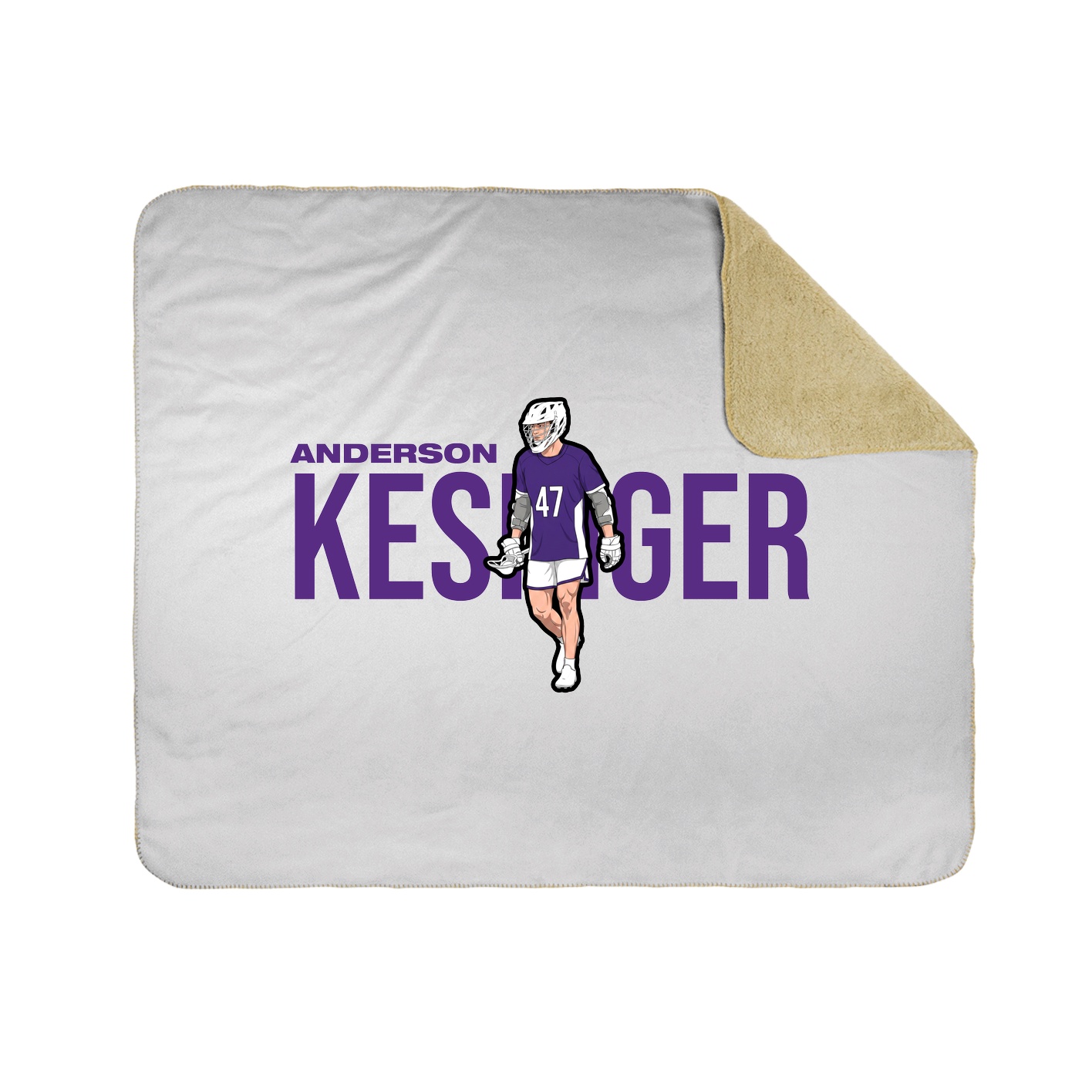 Throw Blanket — Player Name in White