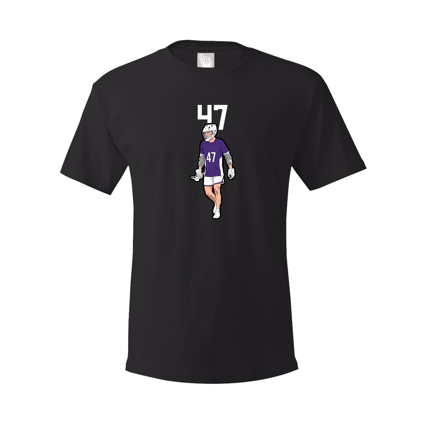 Youth Tee — Number Top in Black