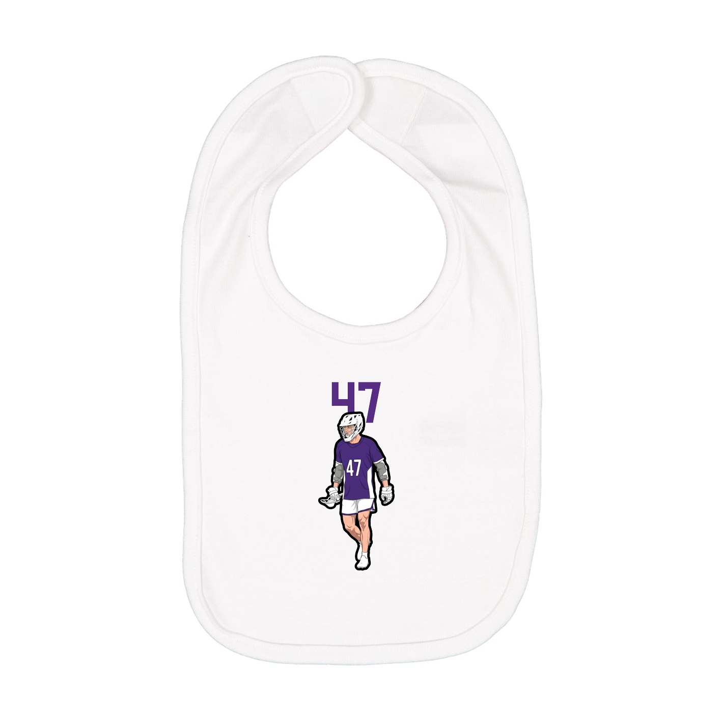 Infant Bib — Number Top in White