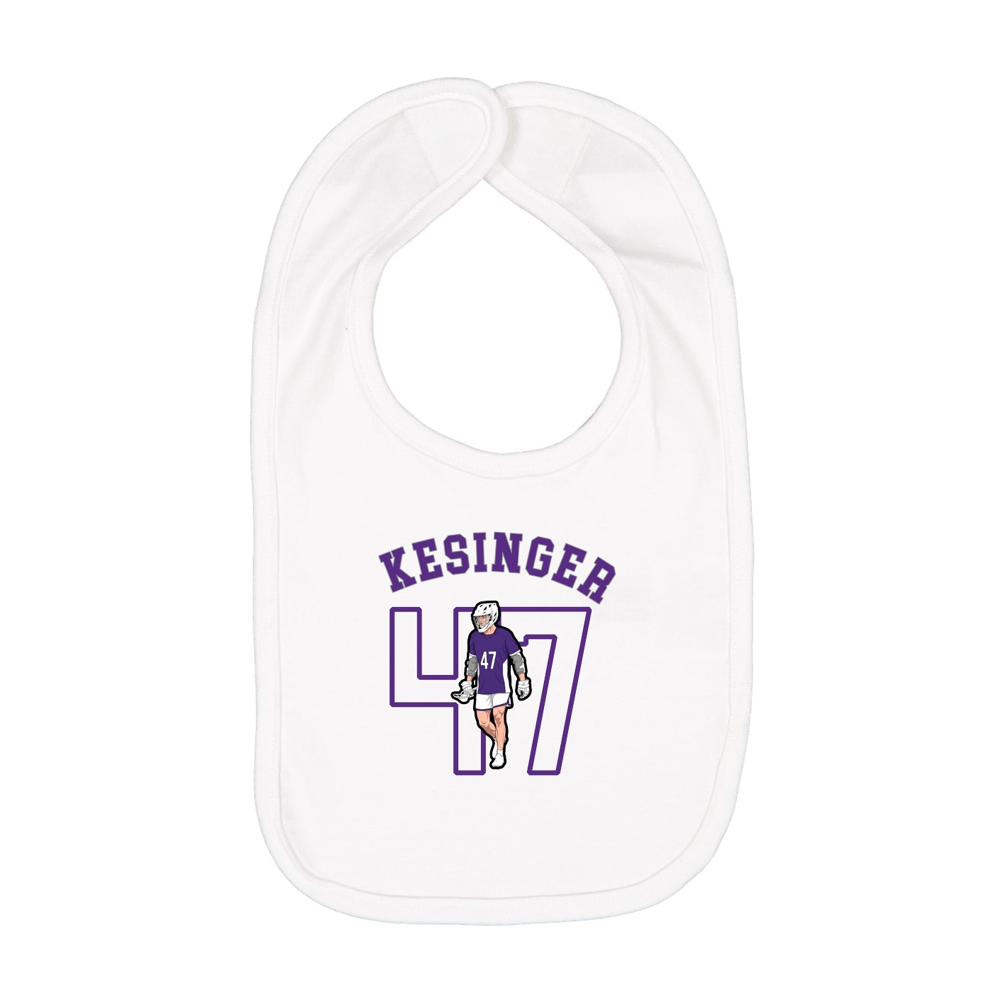 Infant Bib — Shirsey Arch in White