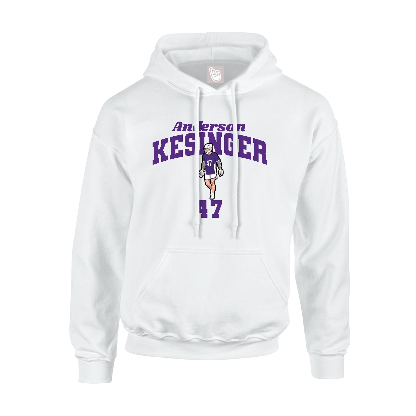 Hoodie — Signature Arch in White