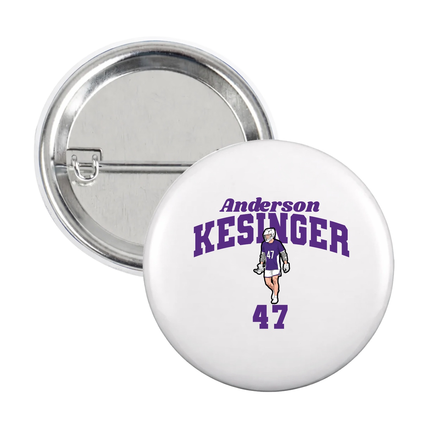 Game Day Button — Signature Arch in White