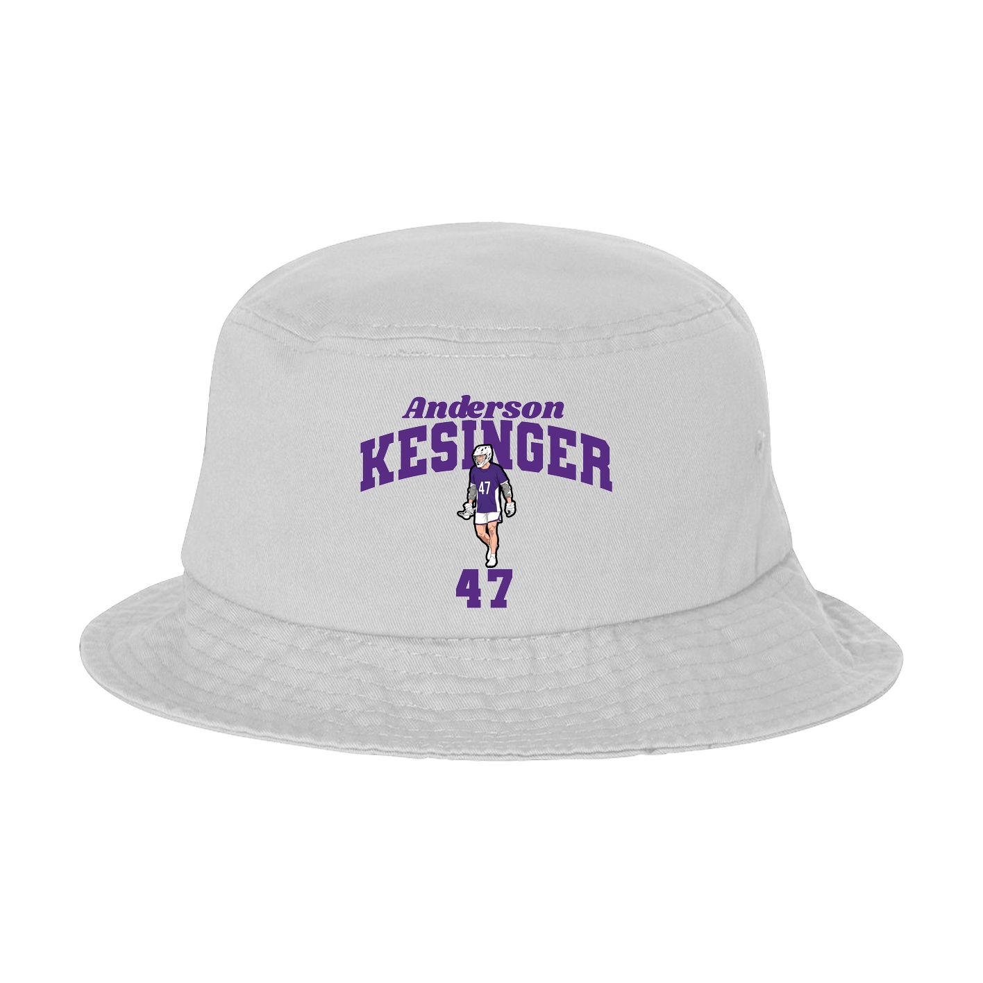 Bucket Cap — Signature Arch in White