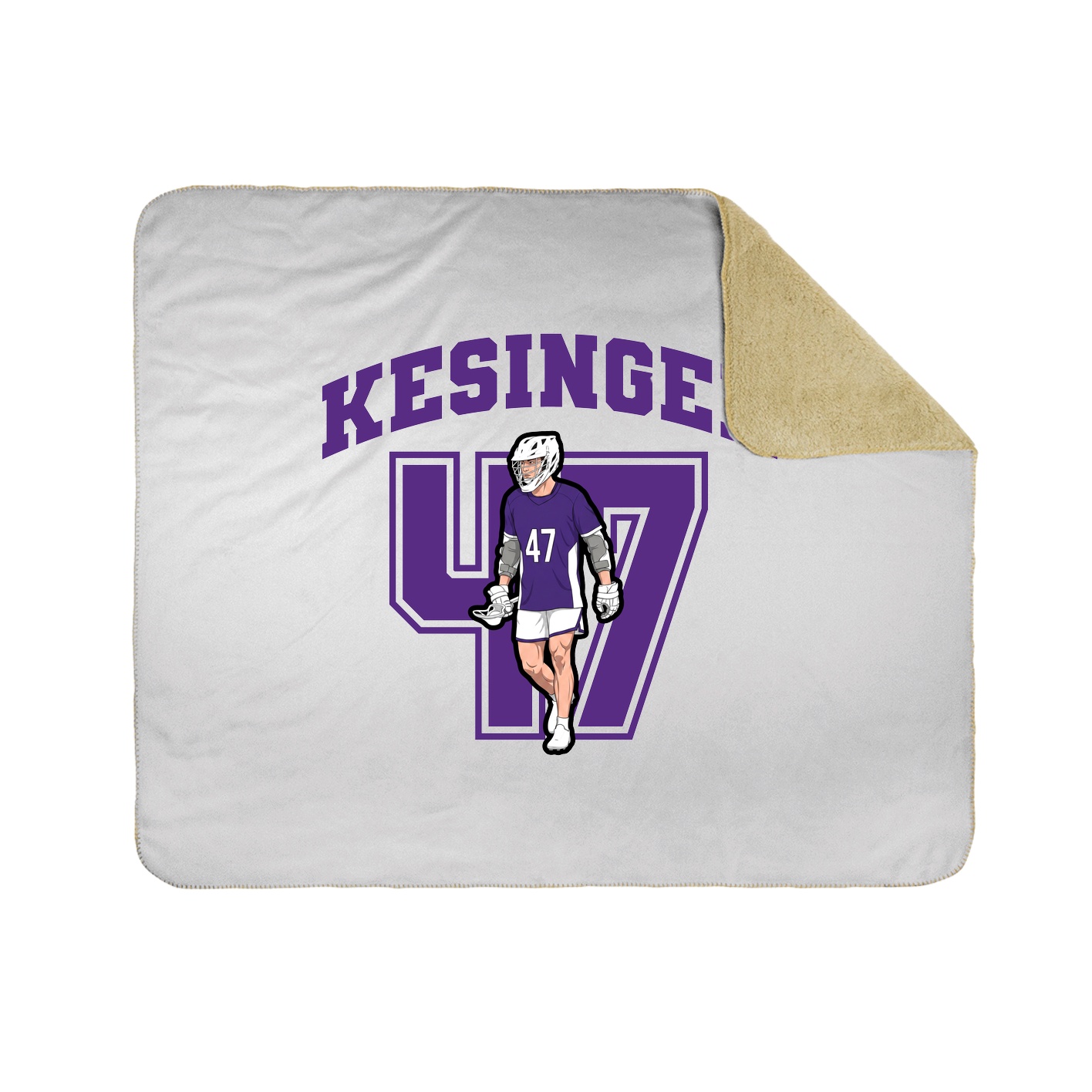 Throw Blanket — Number in White