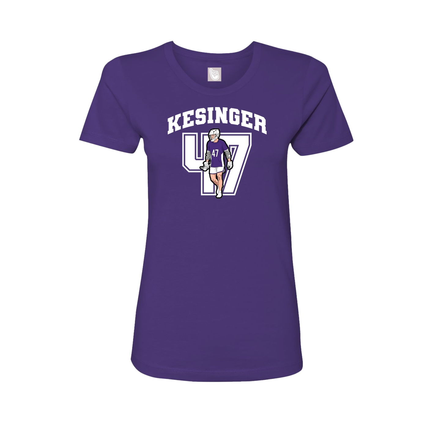 Fitted Women's Tee — Number in Purple