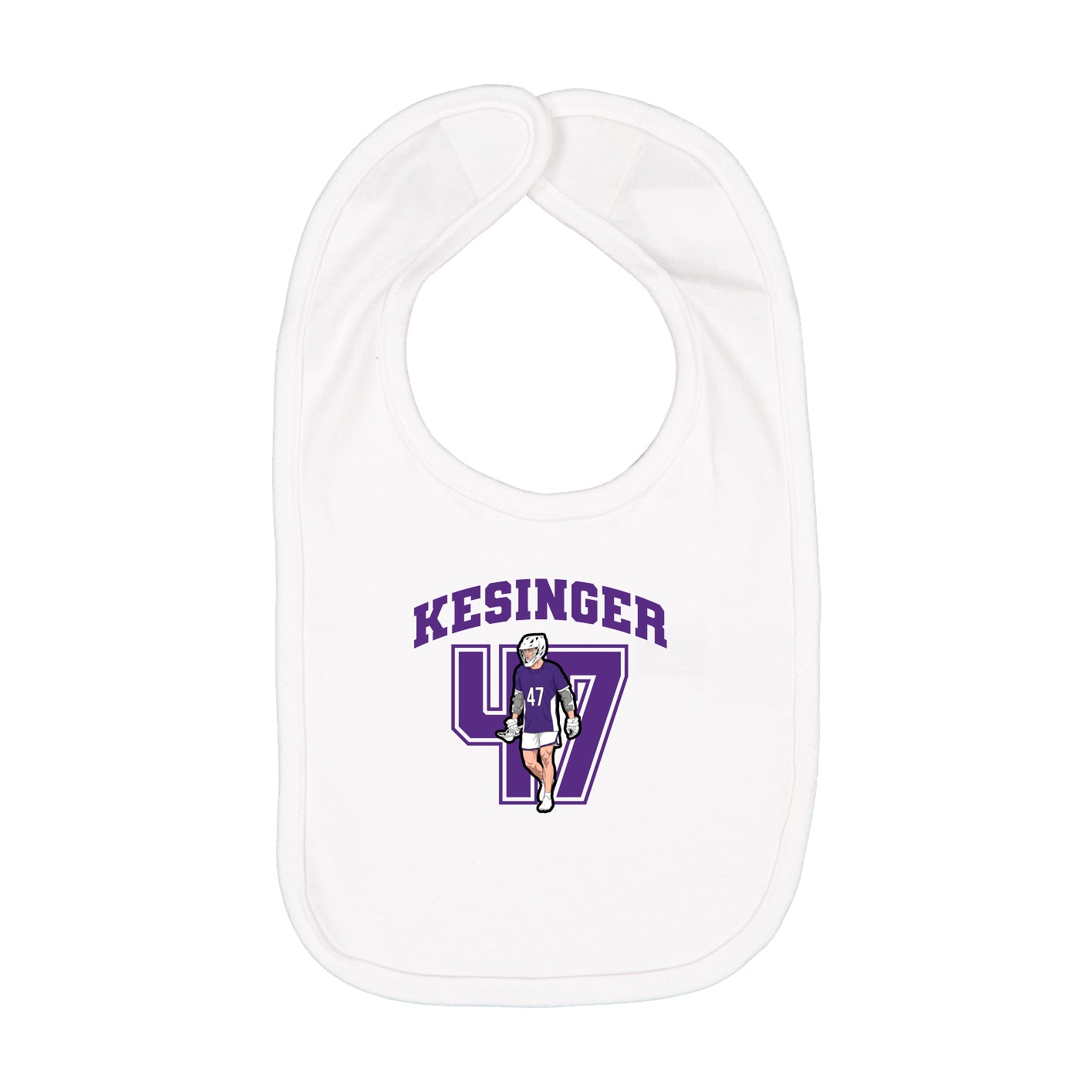 Infant Bib — Number in White