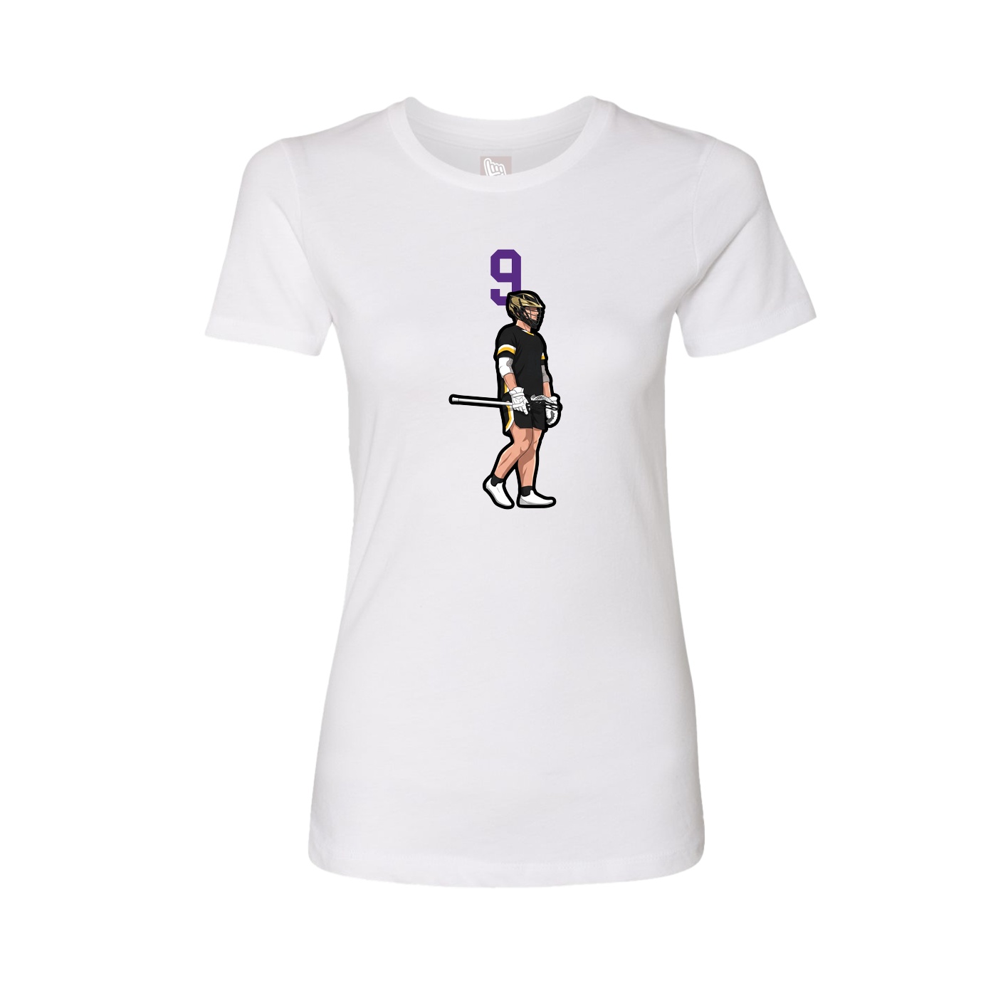Fitted Women's Tee — Number Top in White