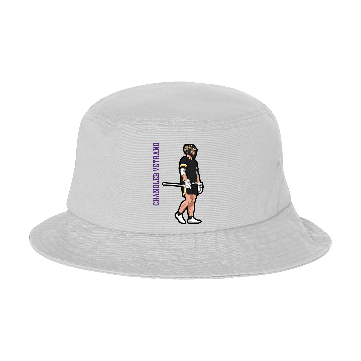 Bucket Cap — Name Vertical in White