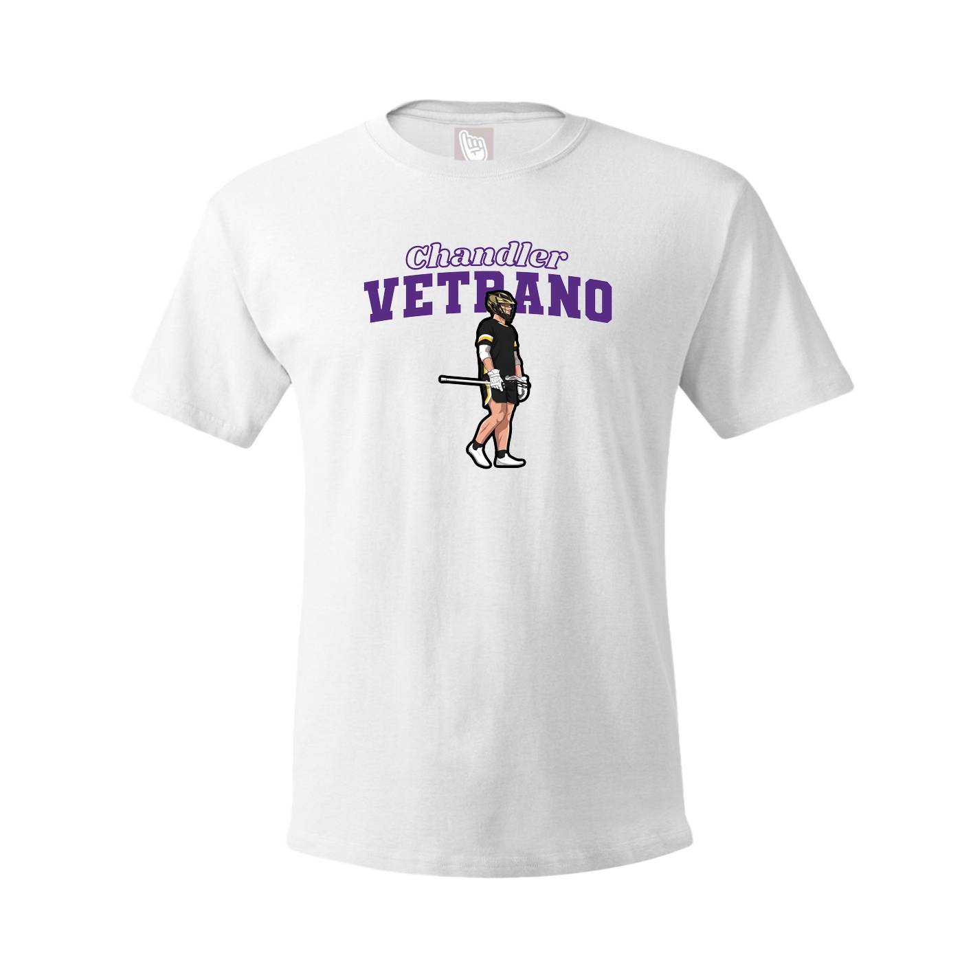 Youth Tee — Name Arch in White