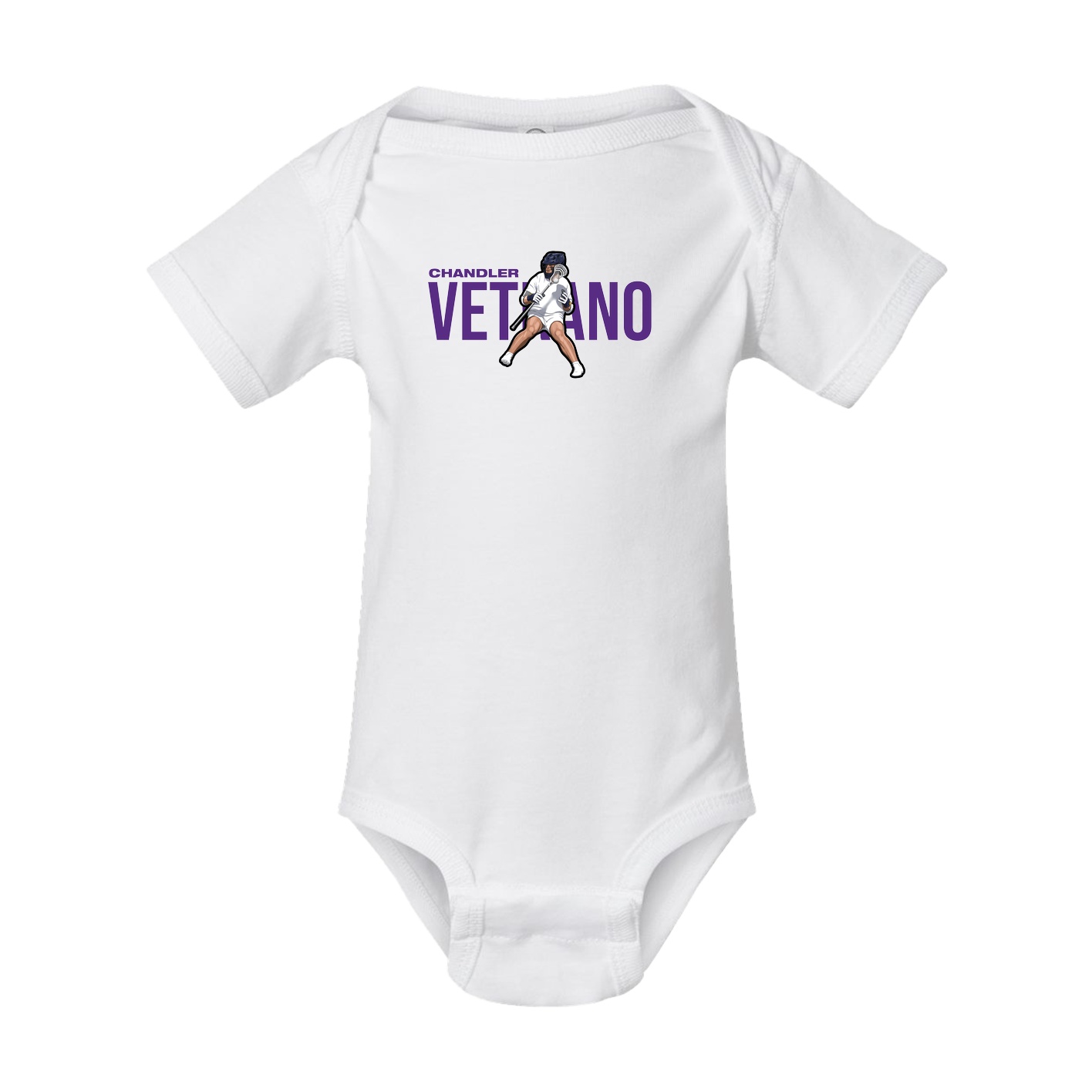 Baby Onesie — Player Name in White
