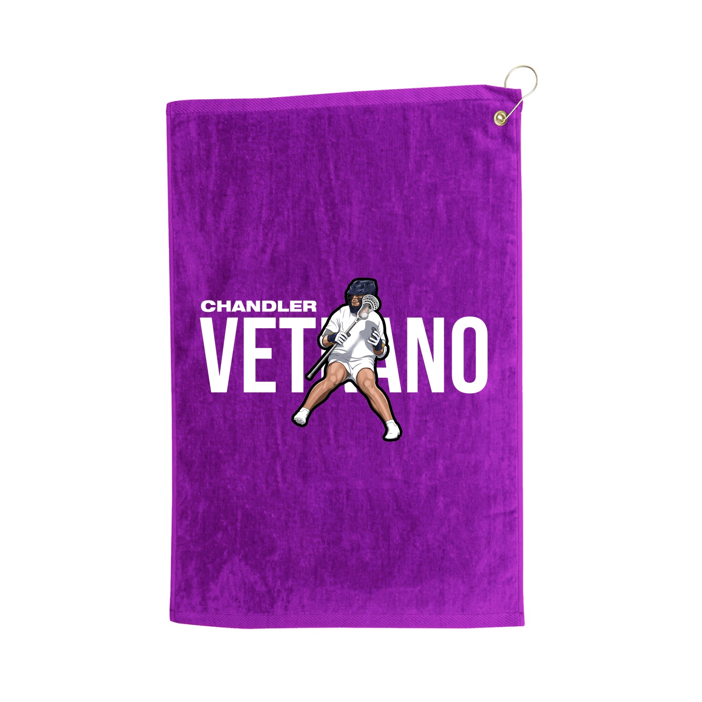 Golf Towel — Player Name in Purple