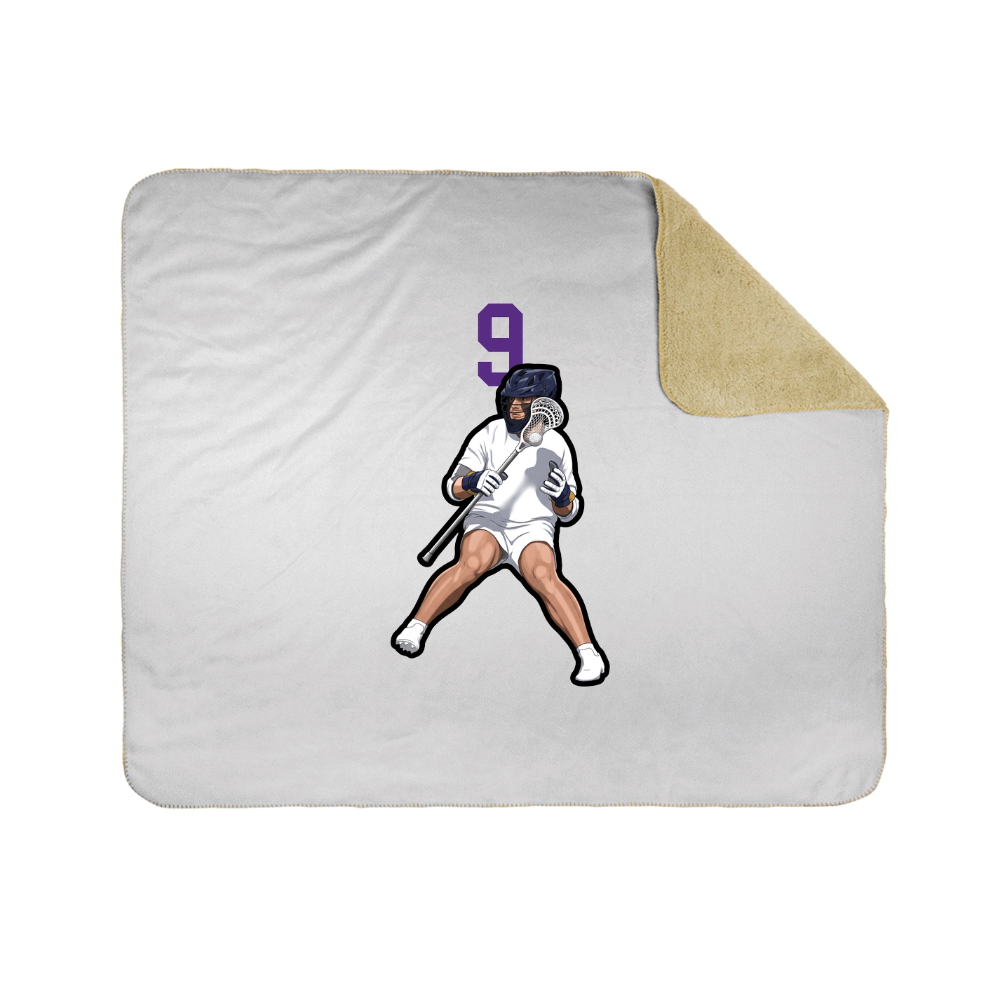 Throw Blanket — Number Top in White