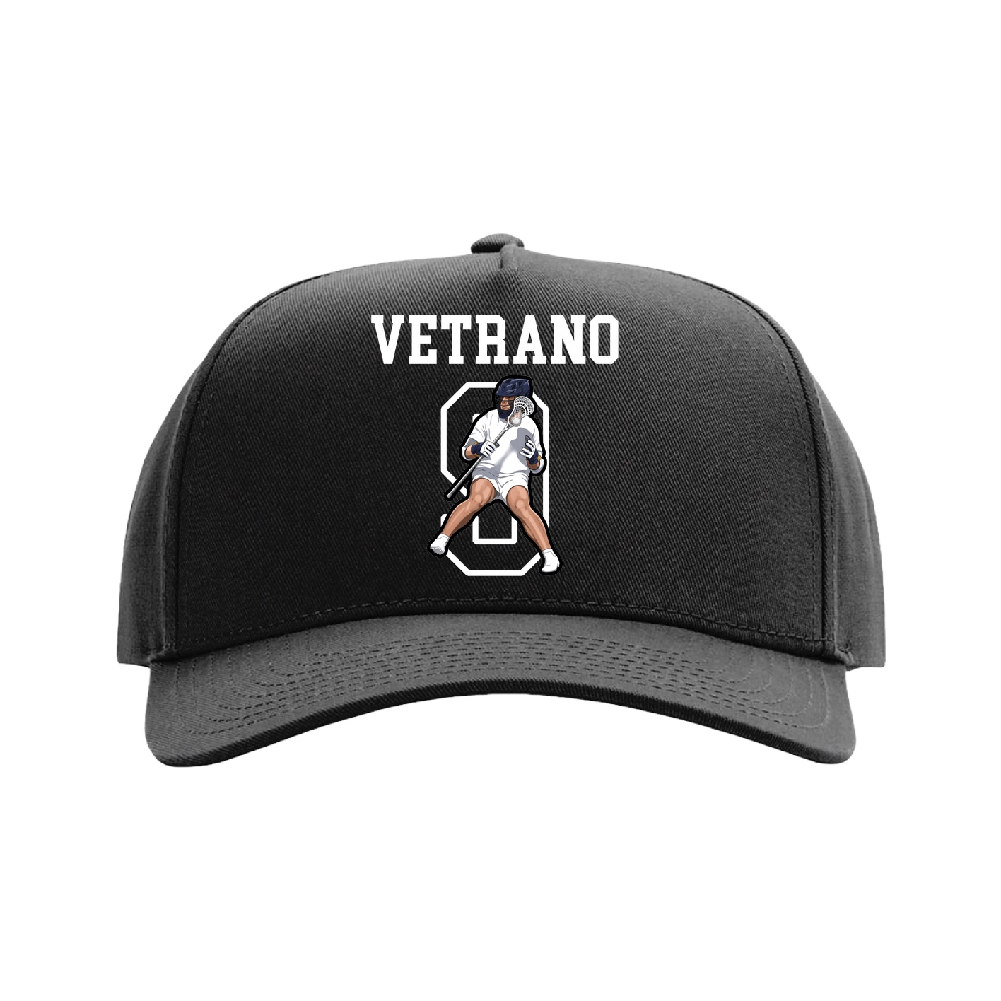 Full Fabric Five-Panel Champ Cap — Shirsey in Black