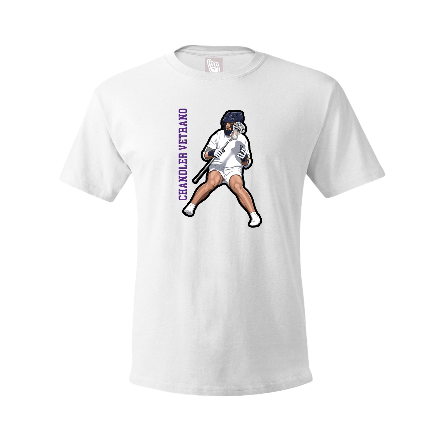 Tee — Name Vertical in White