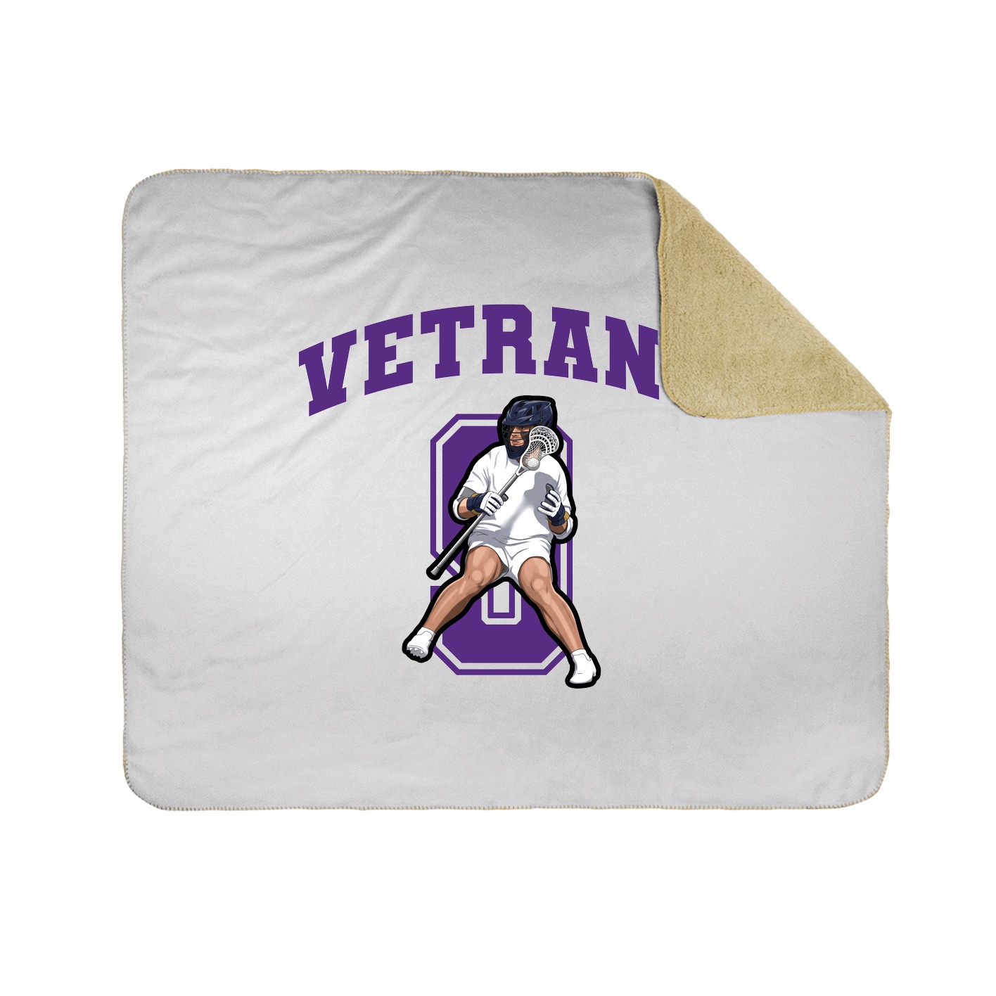 Throw Blanket — Number in White