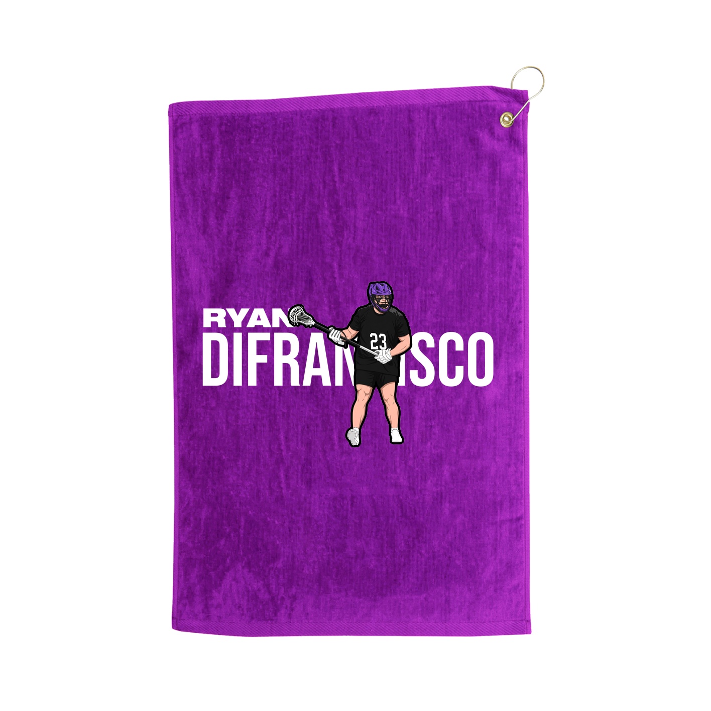 Golf Towel — Player Name in Purple