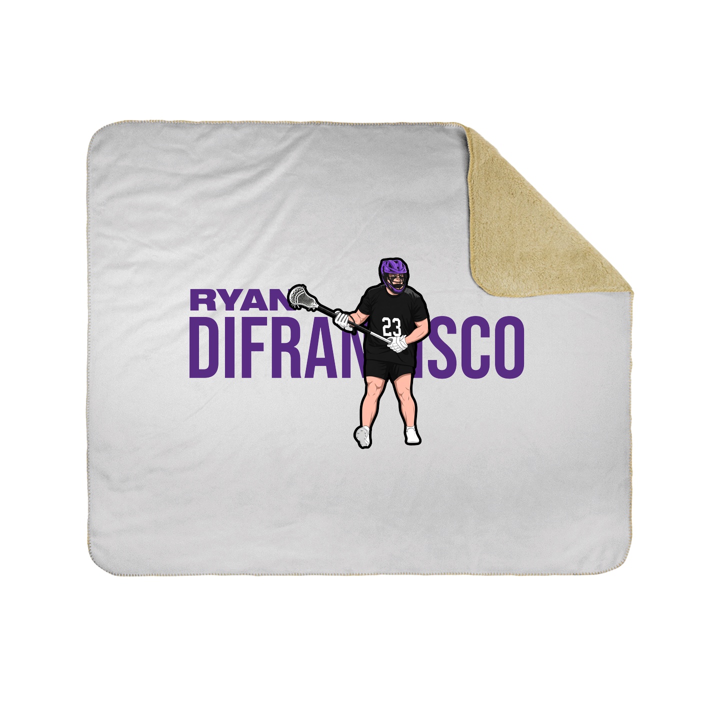 Throw Blanket — Player Name in White