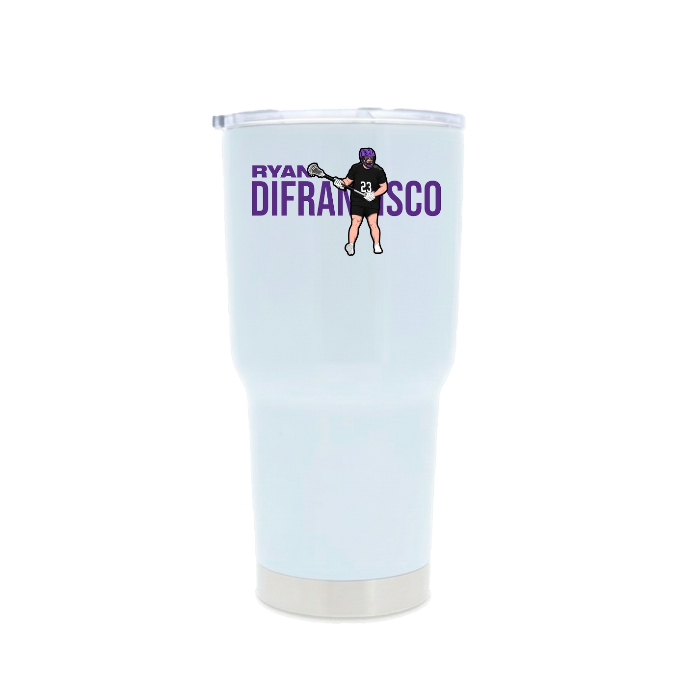 30oz Stainless Steel Tumbler — Player Name in White