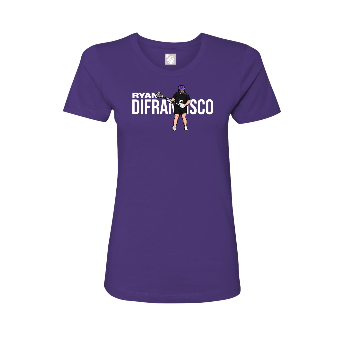 Fitted Women's Tee — Player Name in Purple