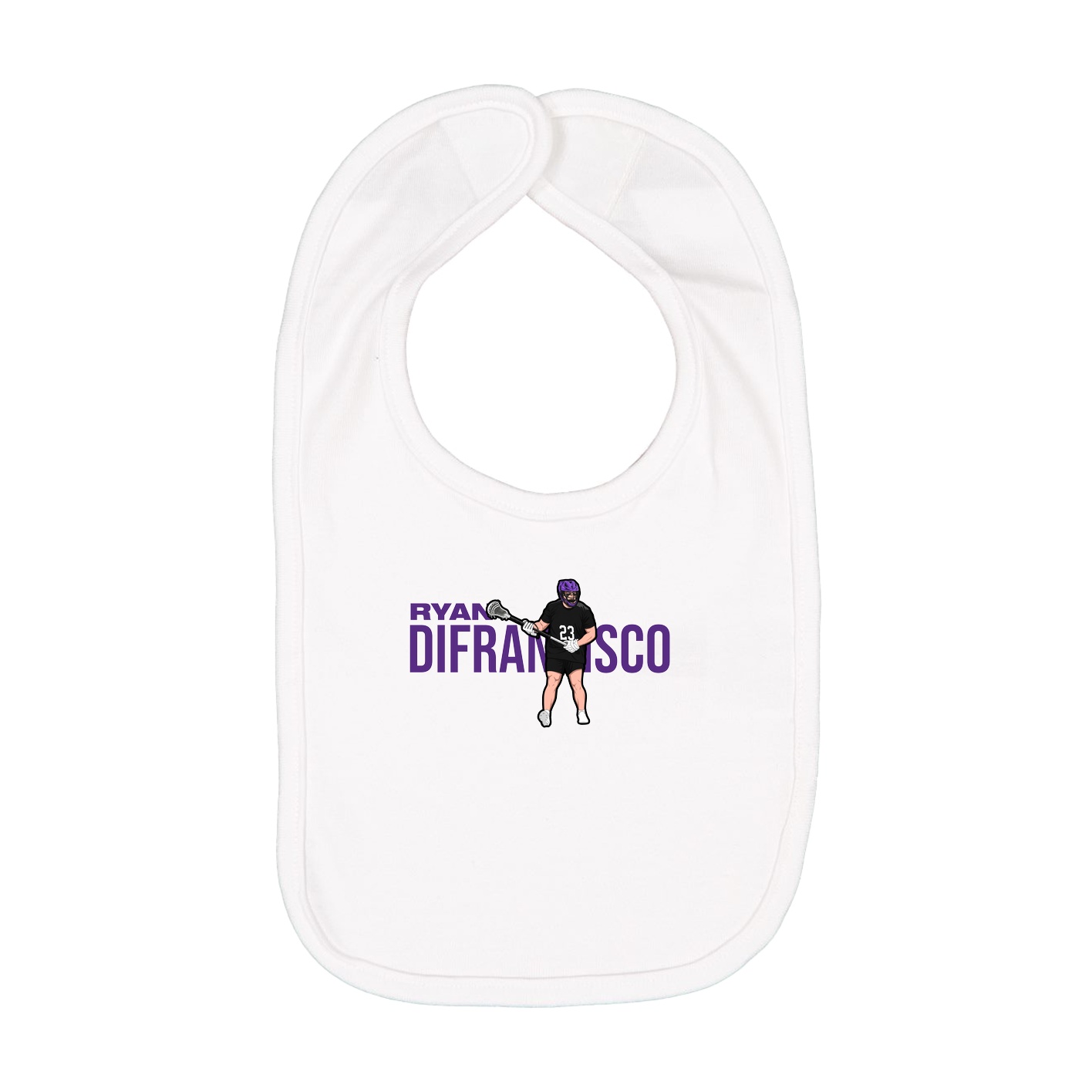 Infant Bib — Player Name in White